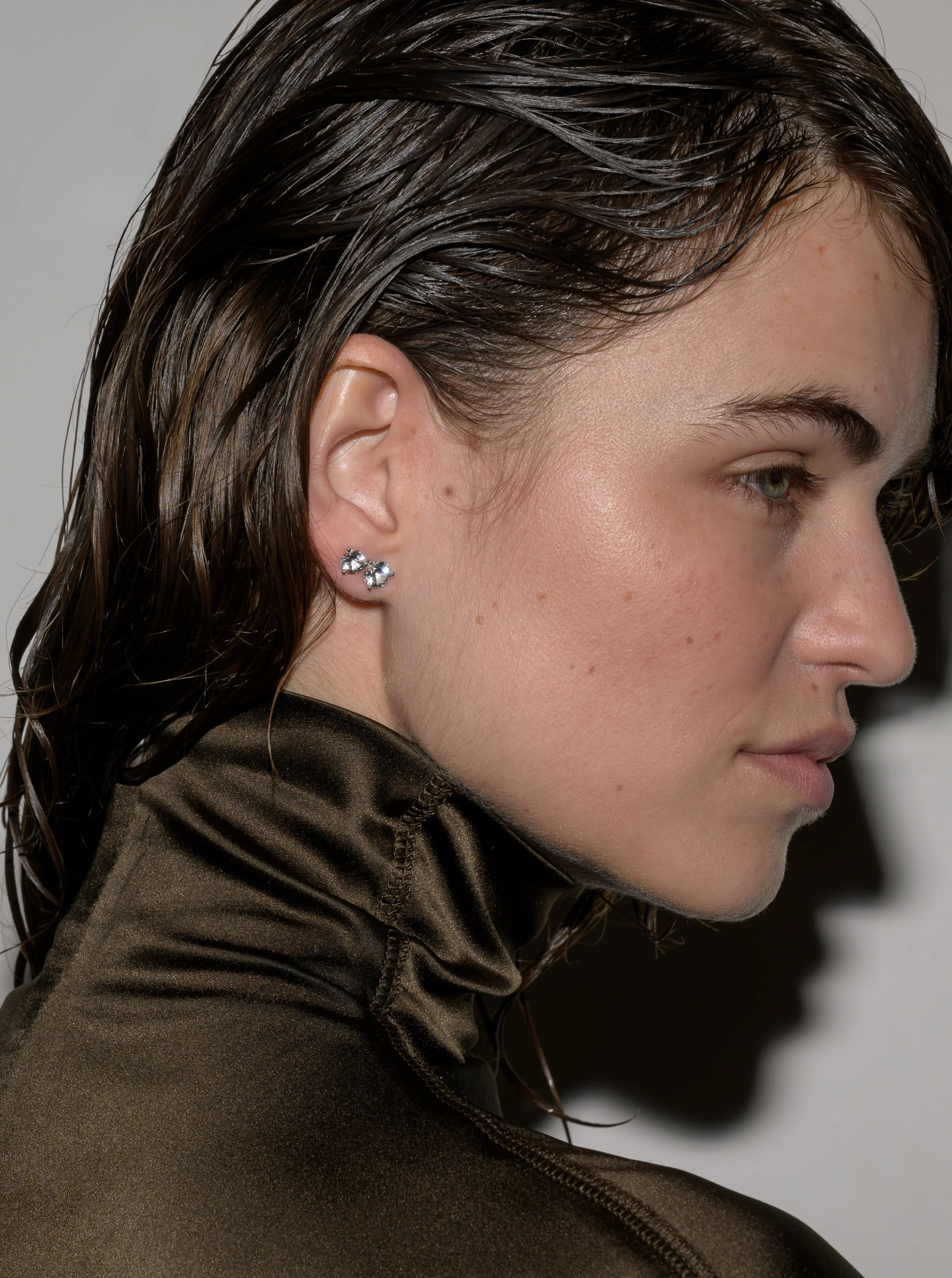 Dorsey - 14K CLASSIC MARTINI STUD EARRINGS IN LAB DIAMOND - Image 6