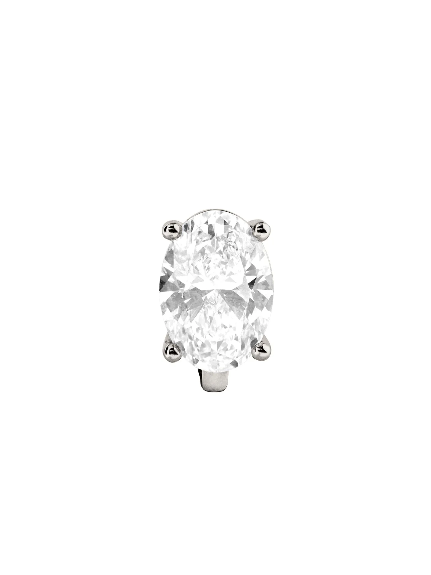 Dorsey - 14K OVERSIZED OVAL - CUT HUGGIE EARRING IN LAB DIAMOND