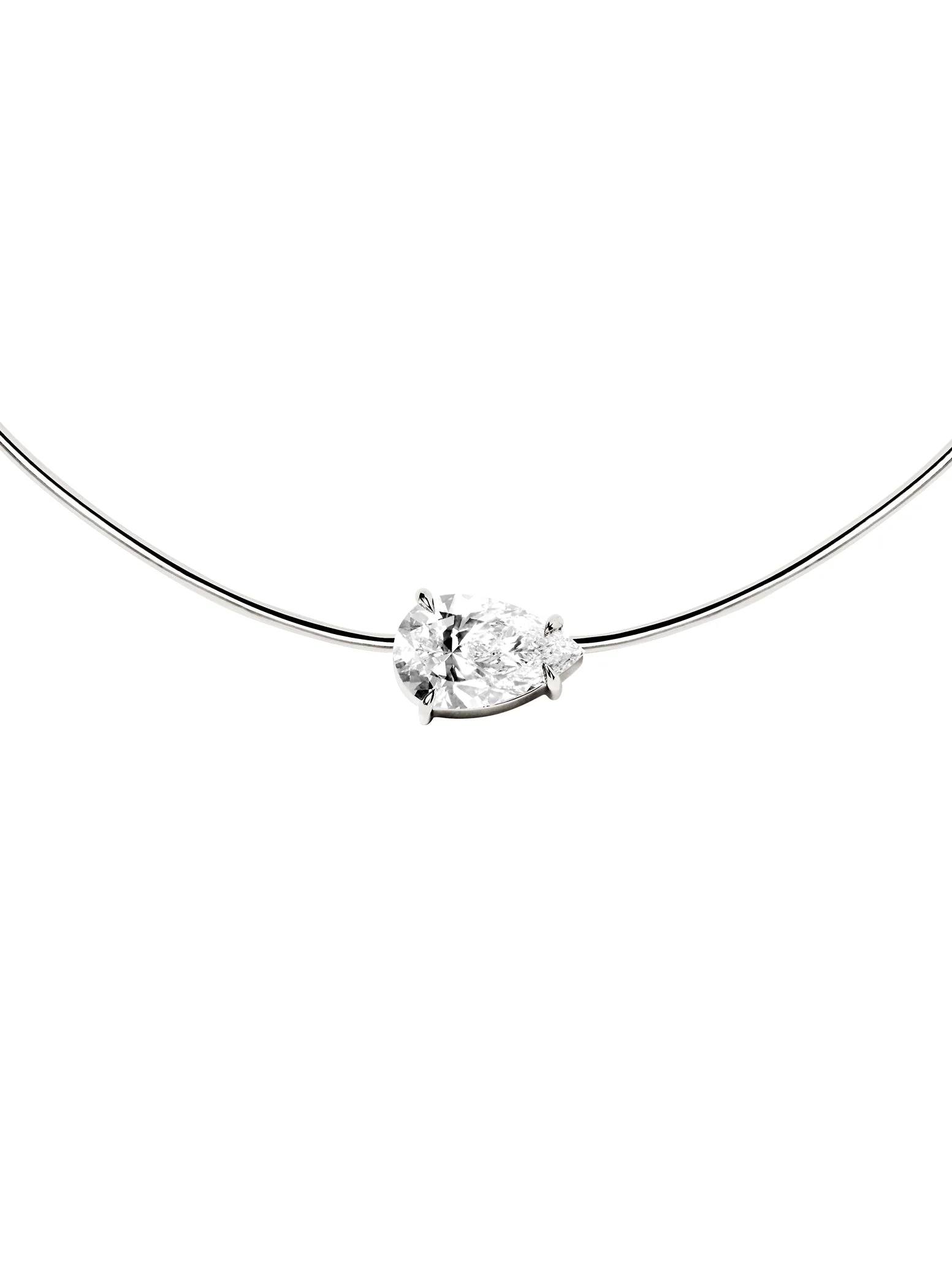 Dorsey - 14K ROWE PEAR - CUT COLLAR IN 7 CTS LAB DIAMOND - Image 2