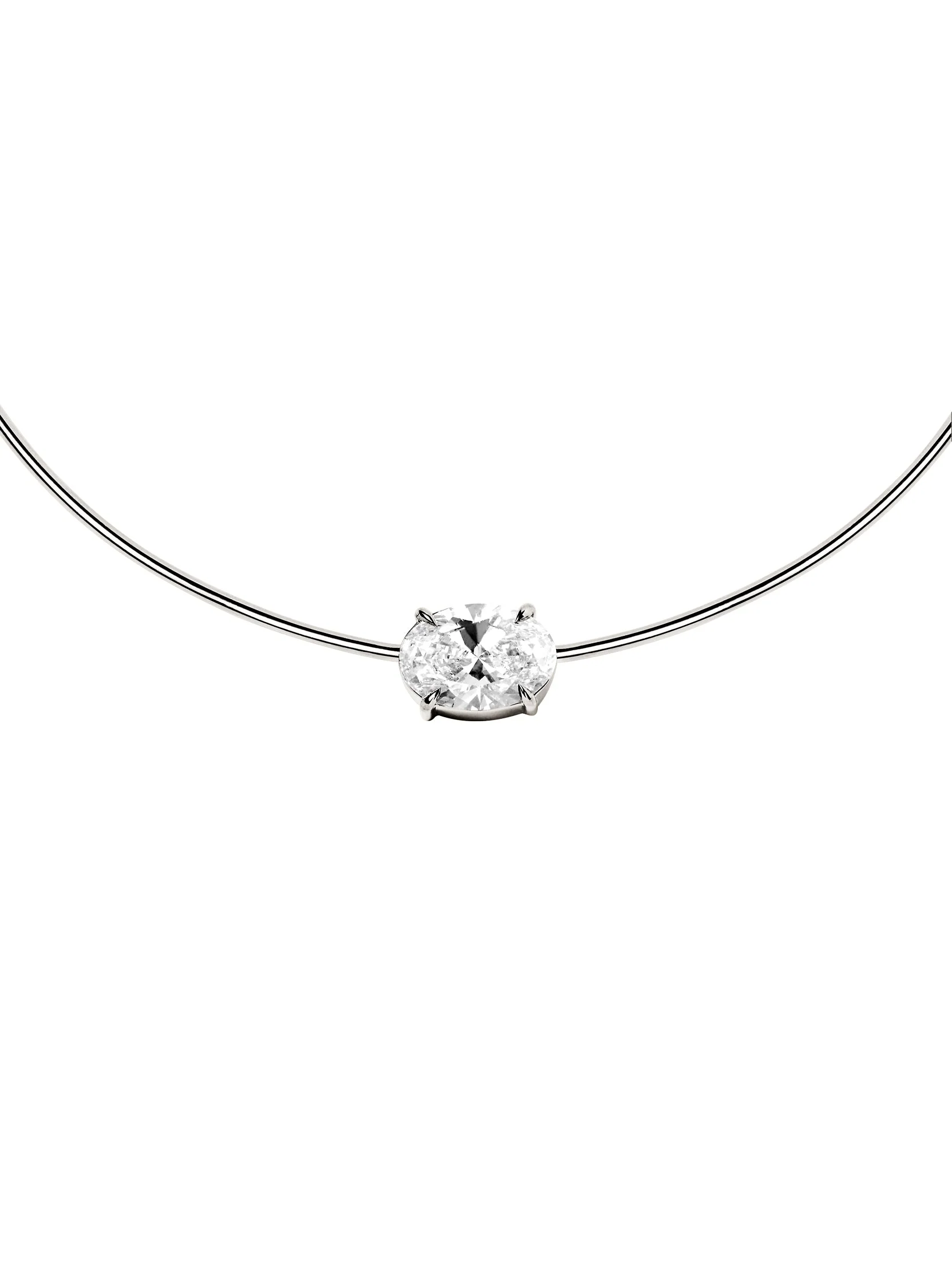Dorsey - 14K ROWE OVAL - CUT COLLAR IN 4 CTS LAB DIAMOND - Image 2