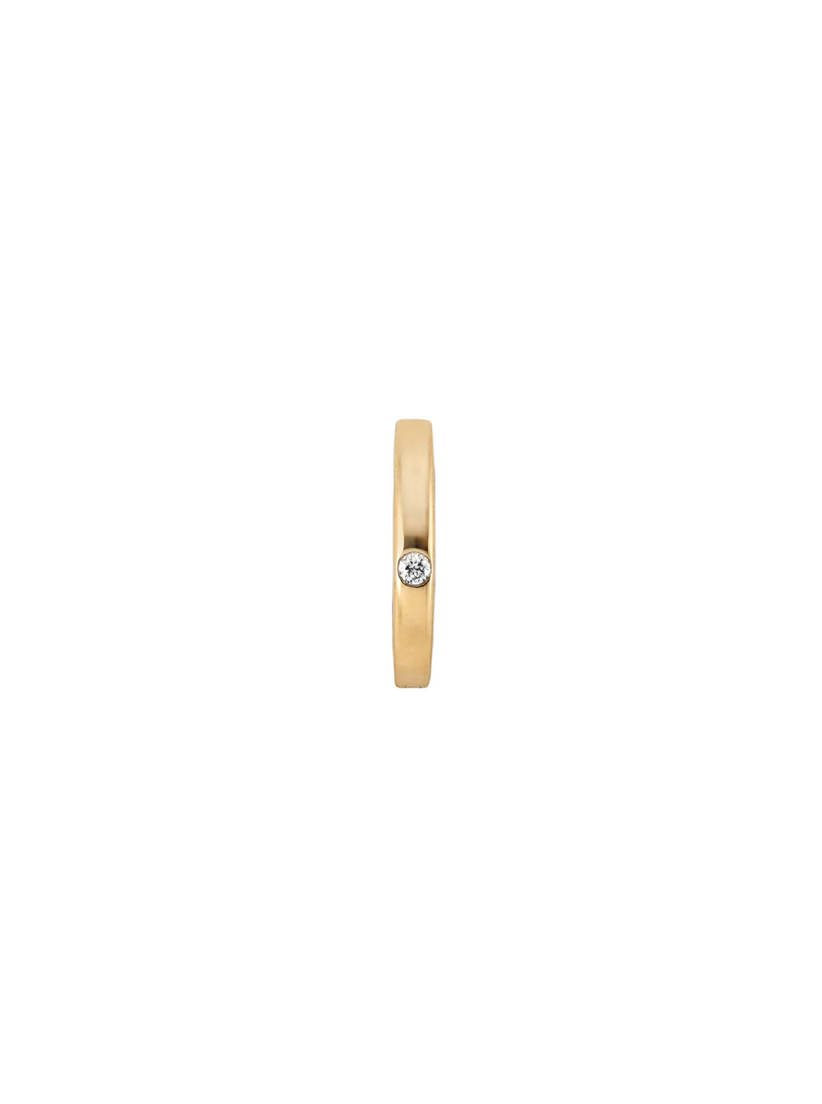 Dorsey - 14K PLAIN HUGGIE EARRING - Image 2