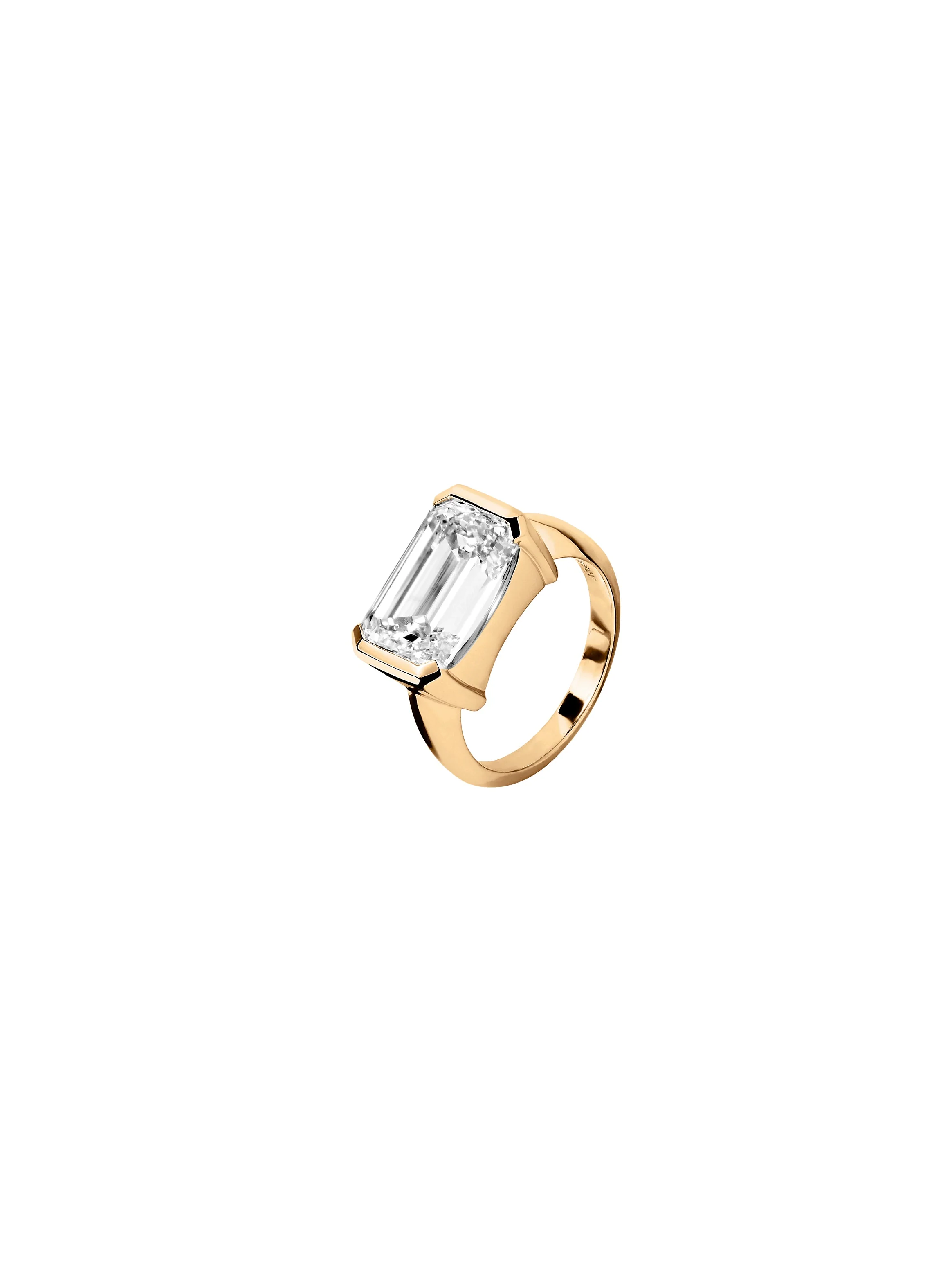 Dorsey - 14K INES EMERALD - CUT RING IN LAB DIAMOND - Image 2