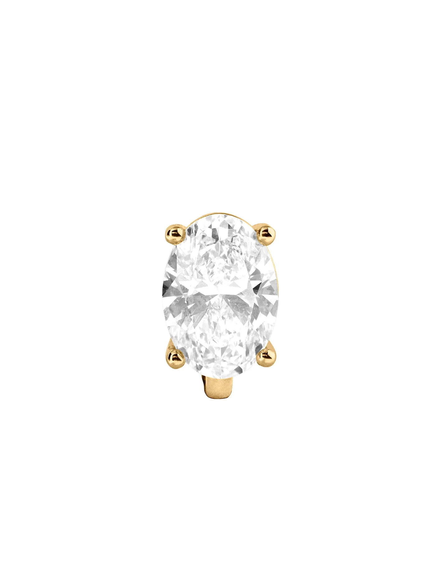 Dorsey - 14K OVERSIZED OVAL - CUT HUGGIE EARRING IN LAB DIAMOND