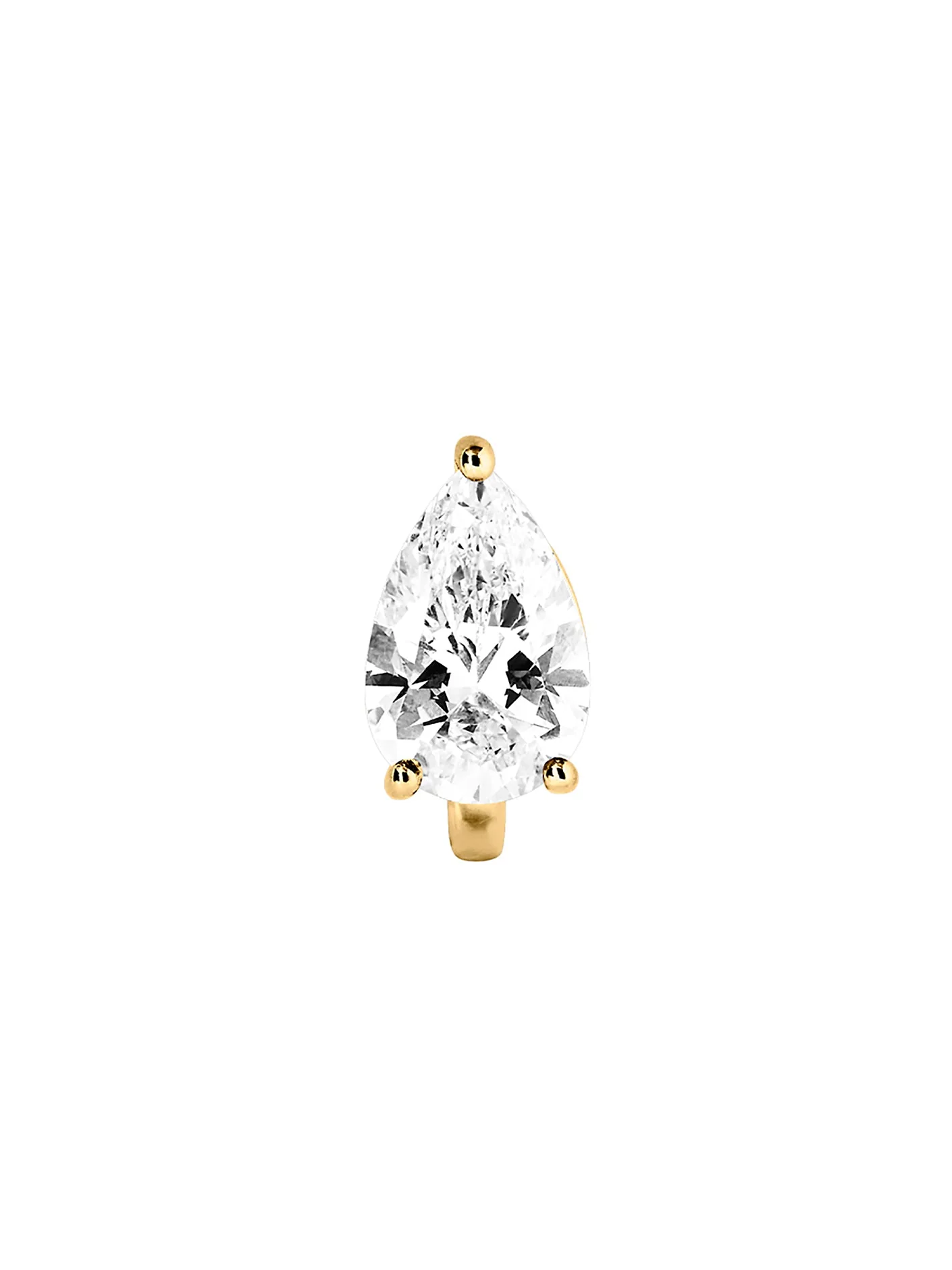 Dorsey - 14K OVERSIZED PEAR - CUT HUGGIE EARRING IN LAB DIAMOND