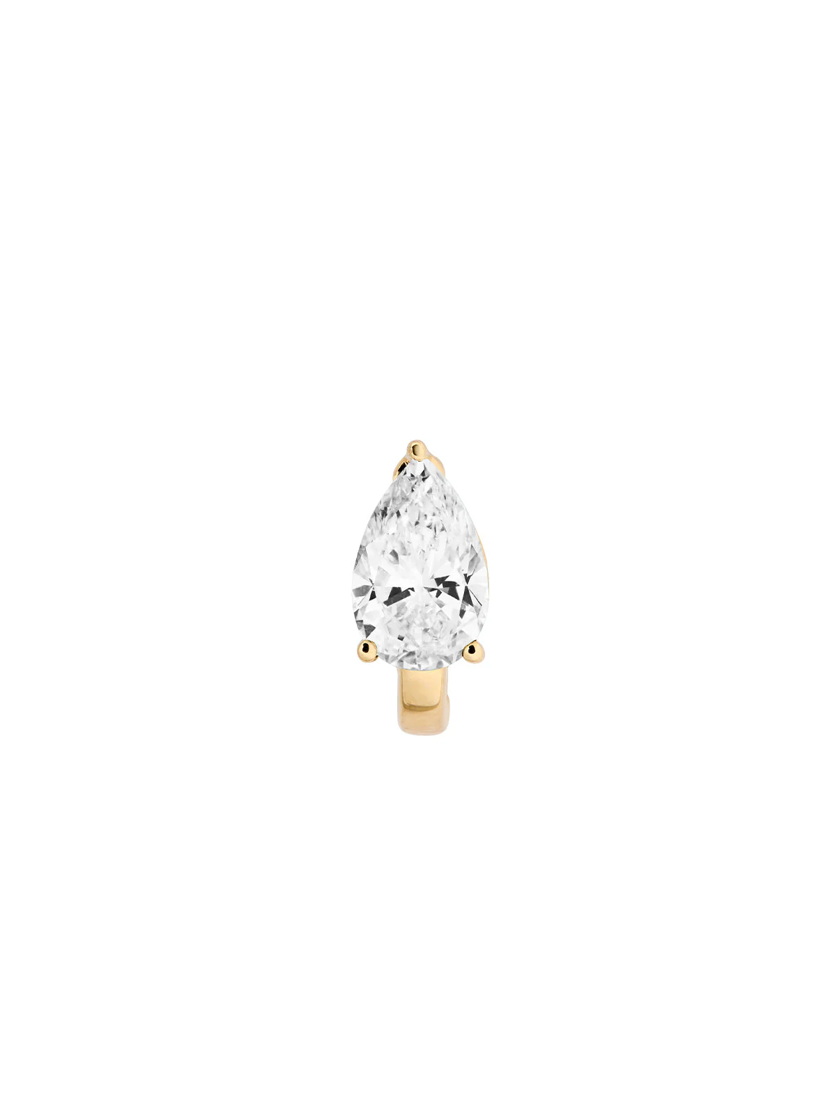 Dorsey - 14K PEAR - CUT HUGGIE EARRING IN LAB DIAMOND