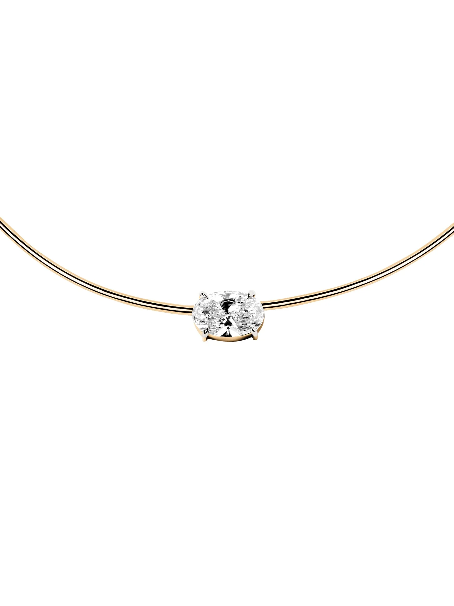 Dorsey - 14K ROWE OVAL - CUT COLLAR IN 7 CTS LAB DIAMOND - Image 2