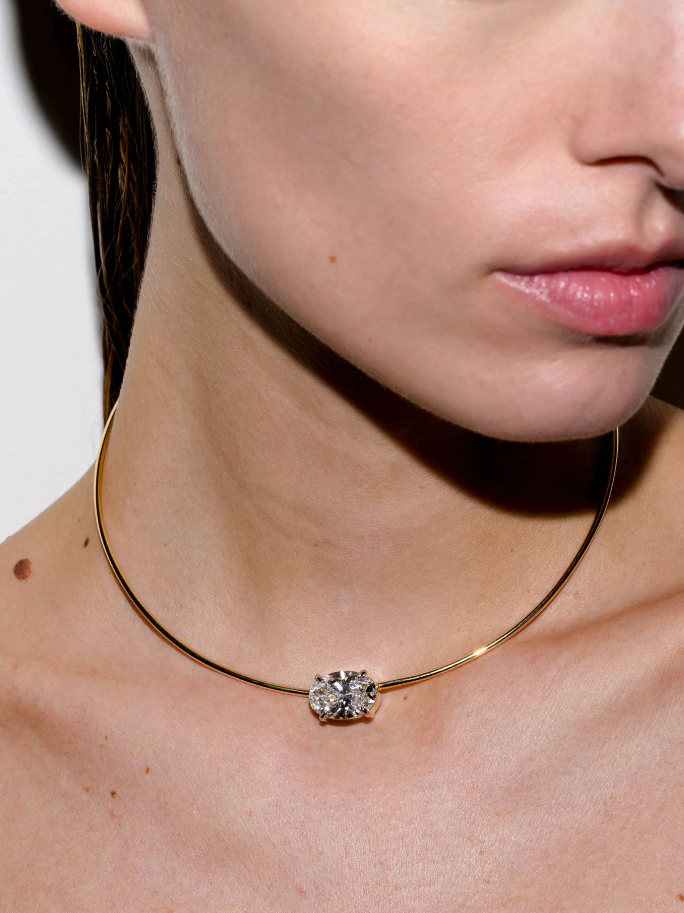 Dorsey - 14K ROWE OVAL - CUT COLLAR IN 7 CTS LAB DIAMOND - Image 3