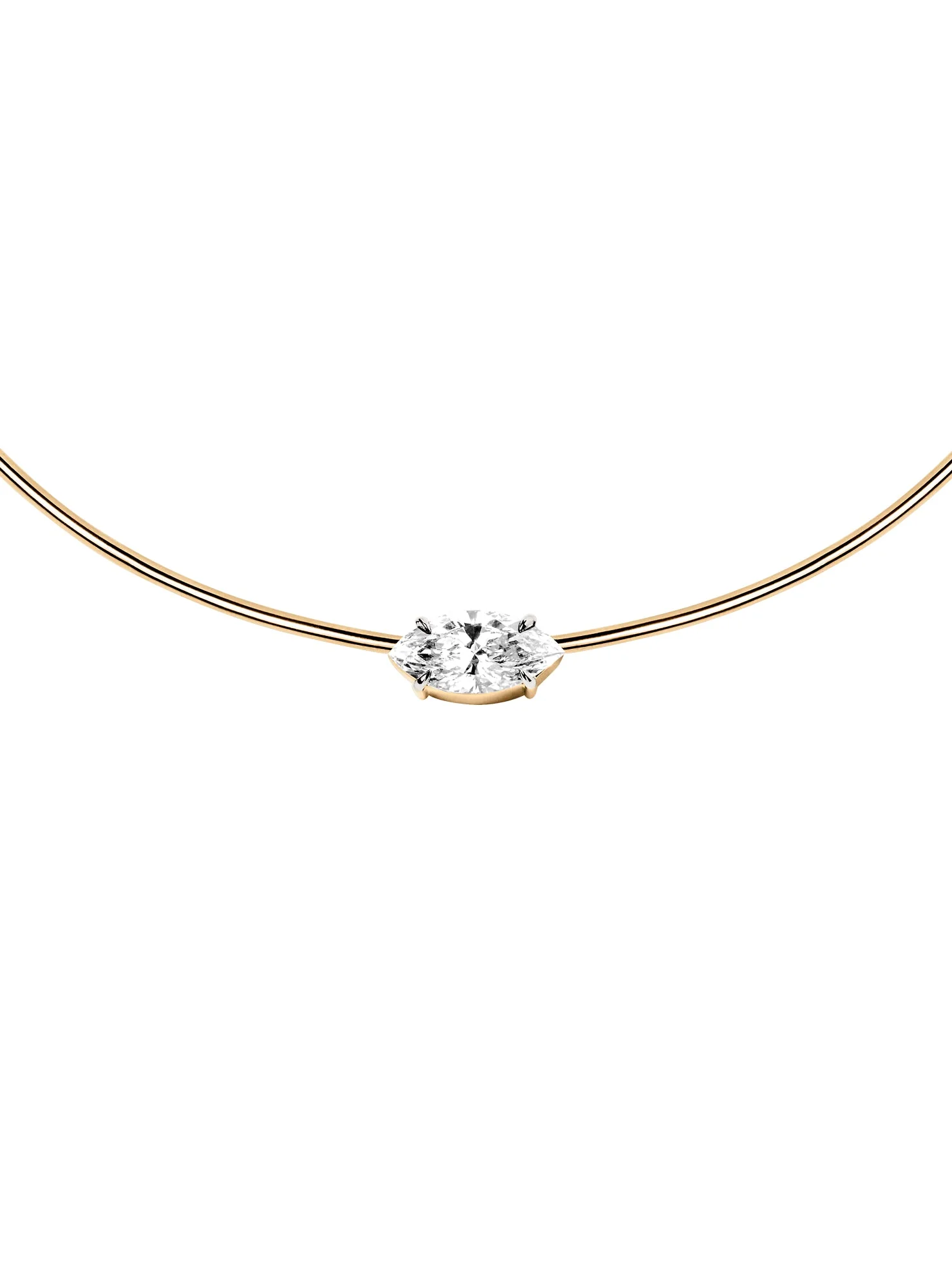 Dorsey - 14K ROWE MARQUISE - CUT COLLAR IN 3 CTS LAB DIAMOND - Image 2