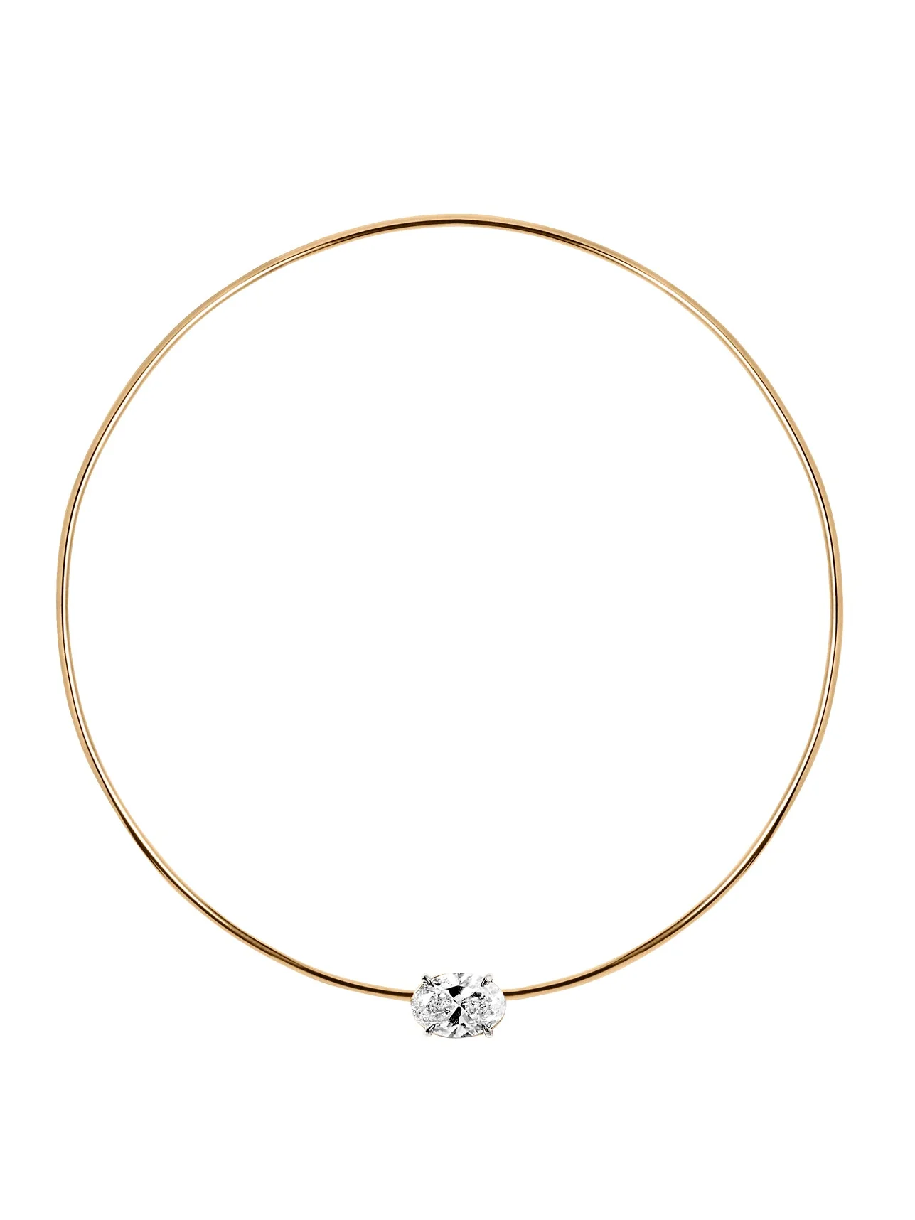 Dorsey - 14K ROWE OVAL - CUT COLLAR IN 4 CTS LAB DIAMOND