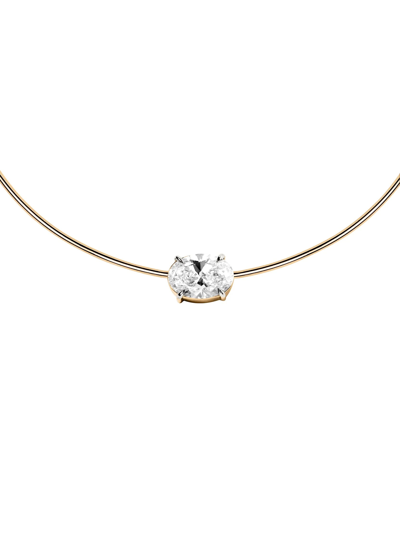 Dorsey - 14K ROWE OVAL - CUT COLLAR IN 4 CTS LAB DIAMOND - Image 2