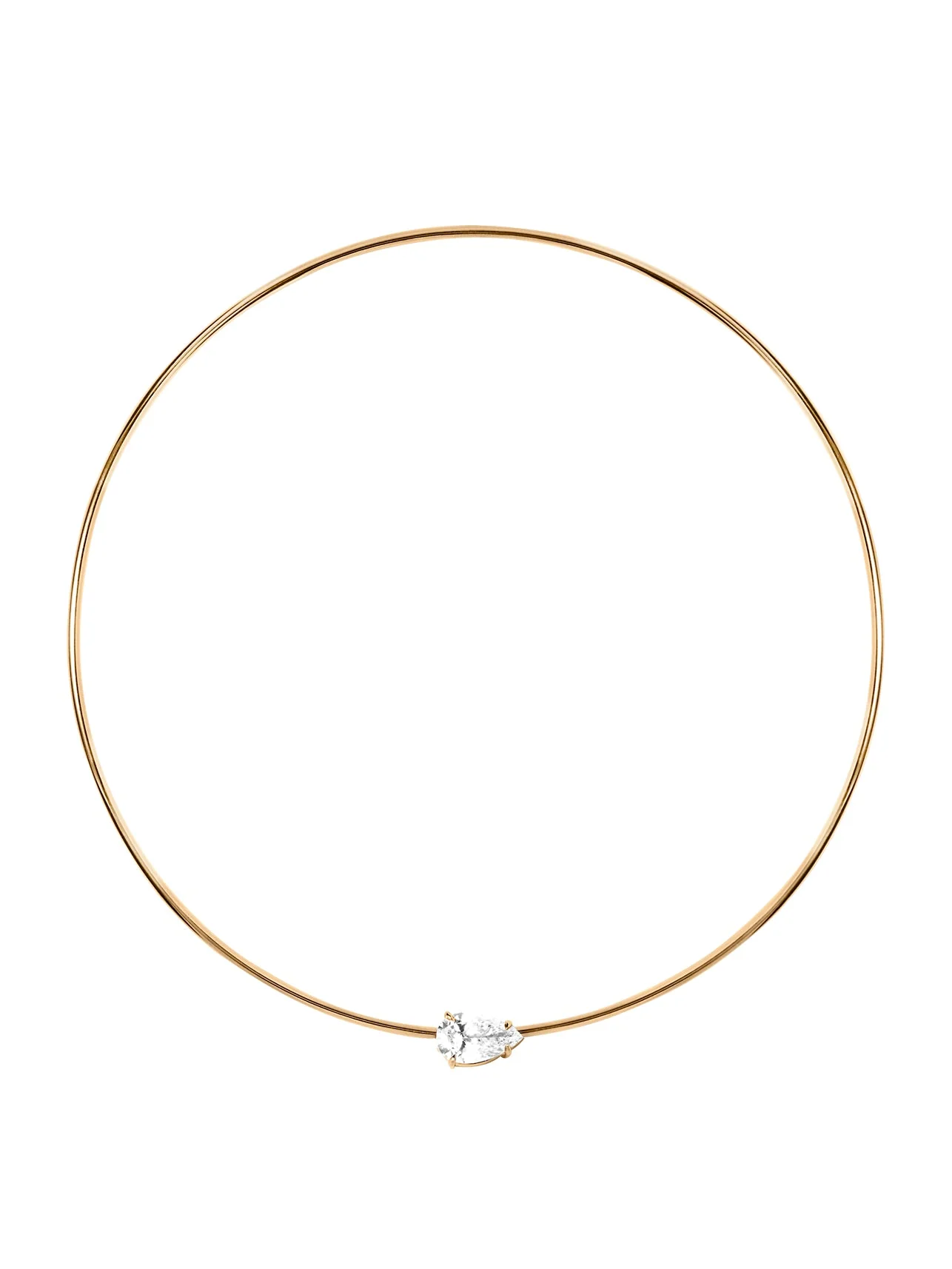 Dorsey - 14K ROWE PEAR - CUT COLLAR IN 3 CTS LAB DIAMOND