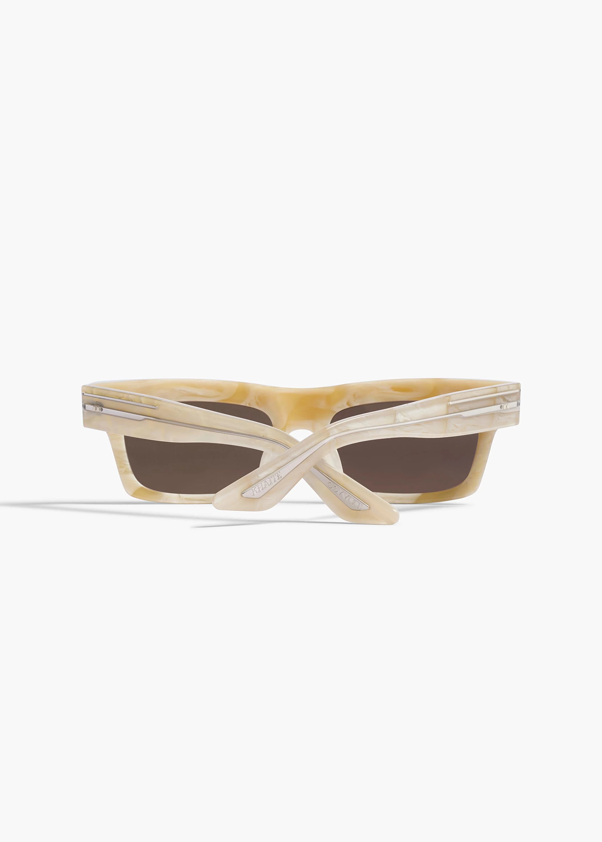 Khaite - x Oliver Peoples 1985C in Beige Silk and Brown - Image 3