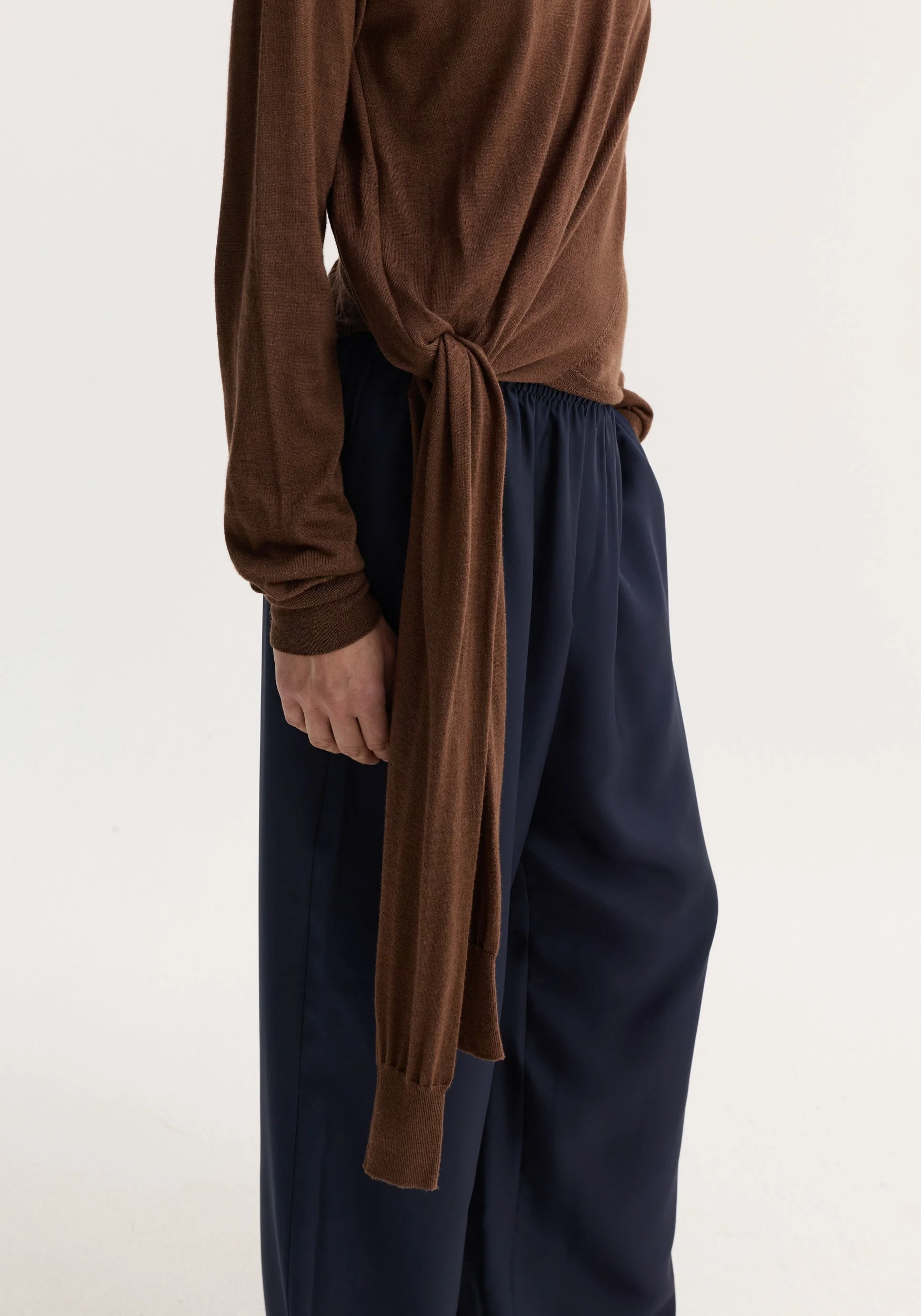 ROHE - 4 - sleeved knitted jumper | brown - Image 3