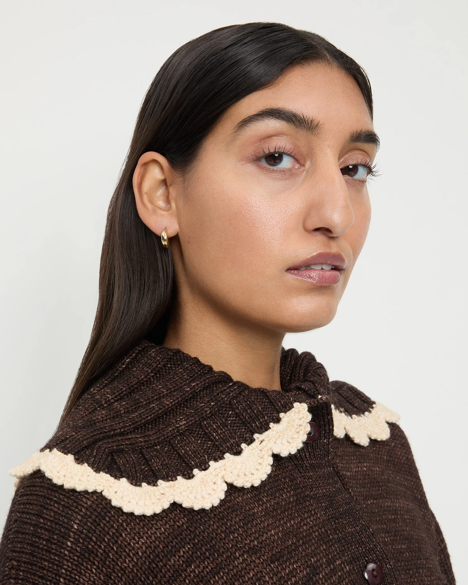 Loeffler Randall - Adeline Gold Mini Dome Hoop Earring - Image 3