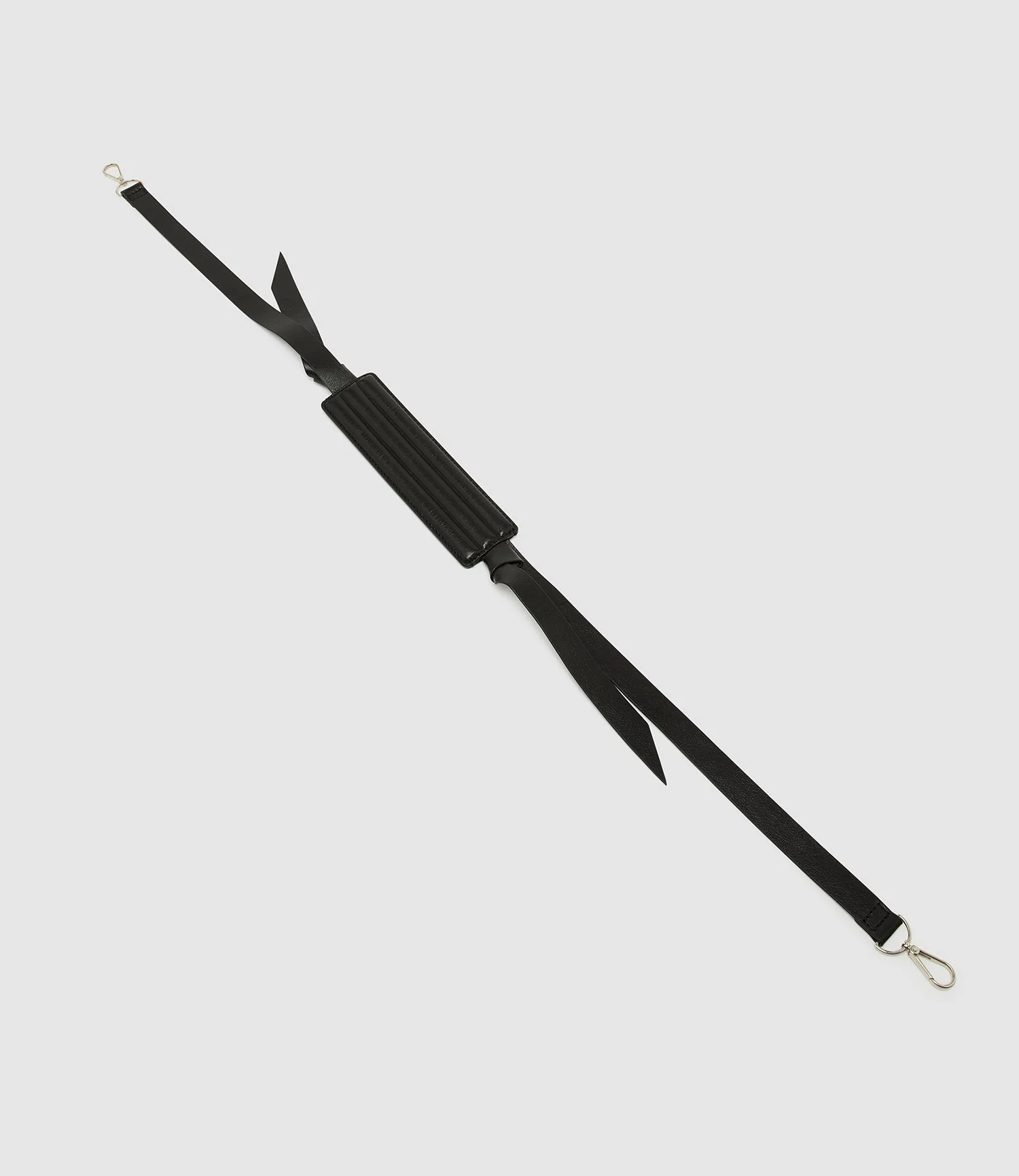 Metier - Adjustable Bombé Strap Supple Calfskin Black with Silver Hardware - Image 2