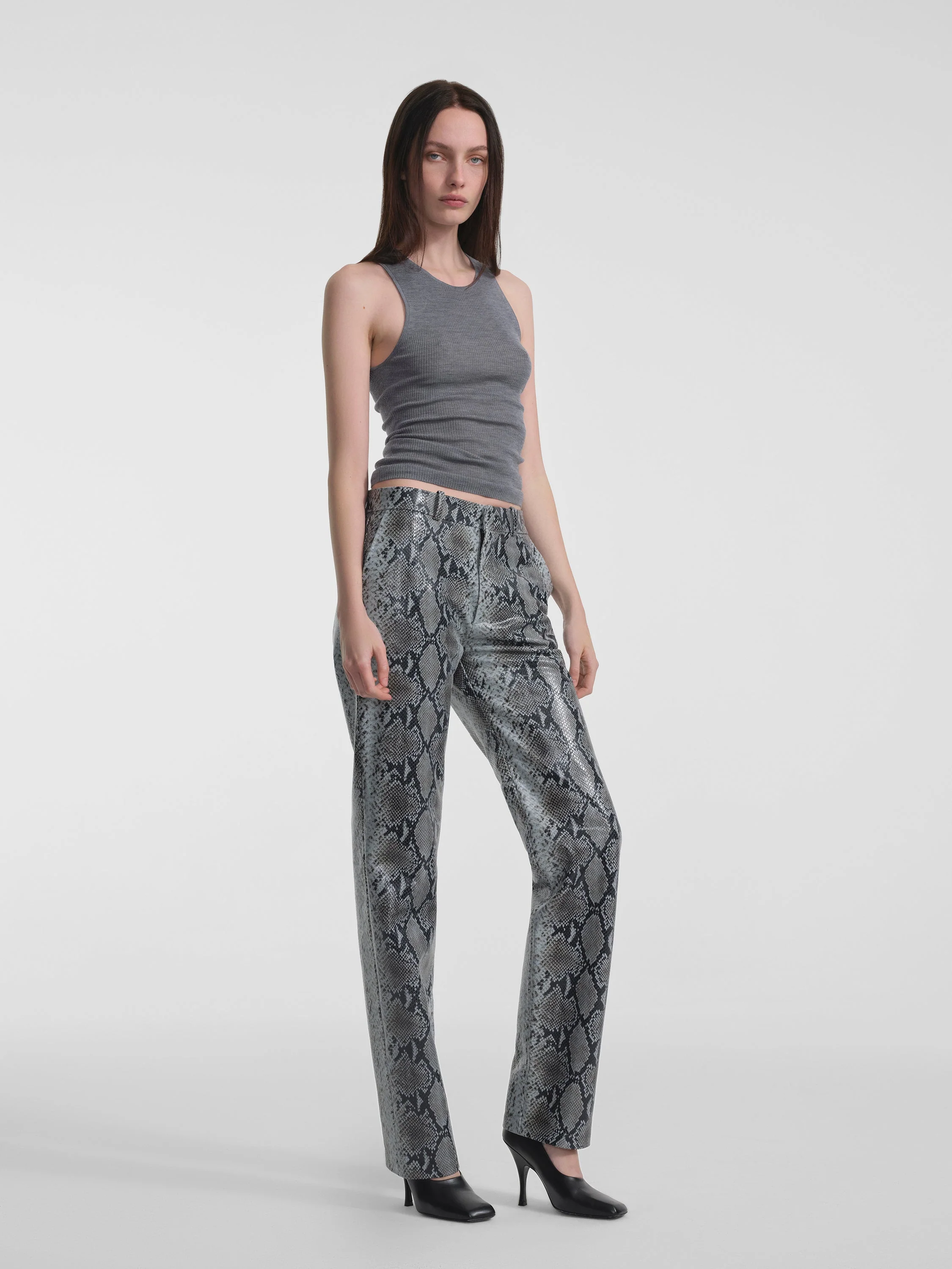 Aflalo - Lazare Trouser in Python Embossed Leather - Image 10