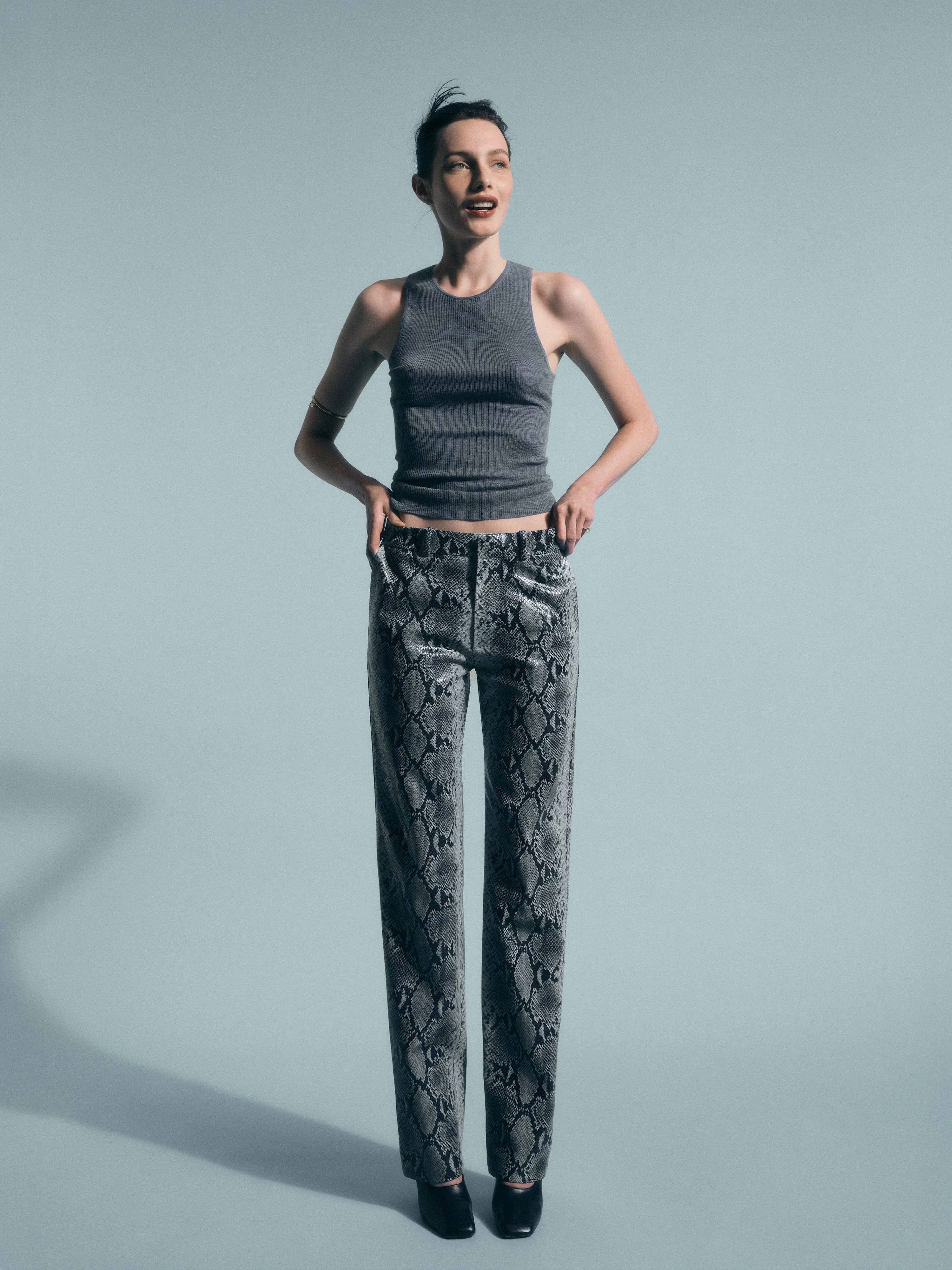 Aflalo - Lazare Trouser in Python Embossed Leather - Image 3
