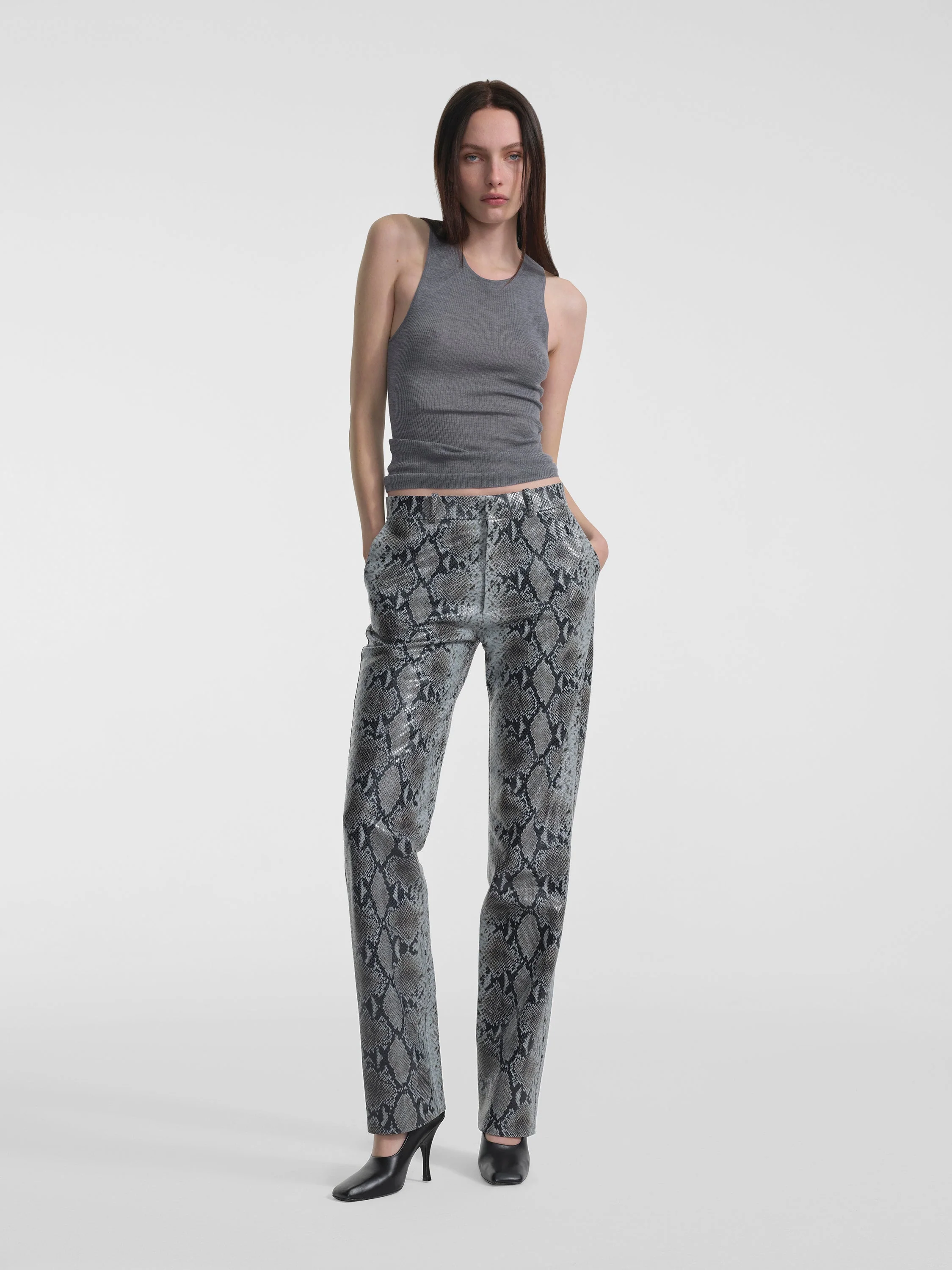 Aflalo - Lazare Trouser in Python Embossed Leather - Image 6