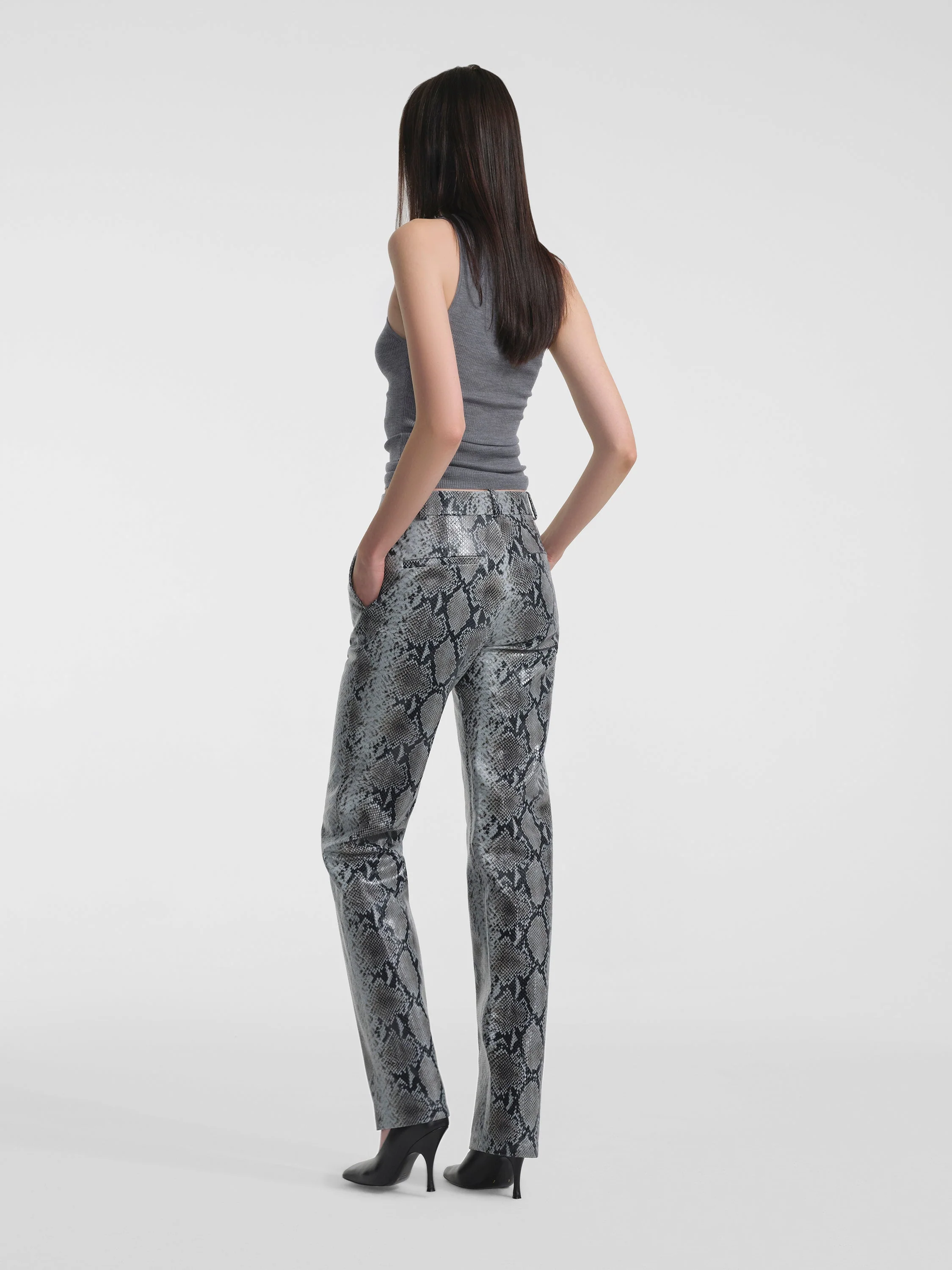 Aflalo - Lazare Trouser in Python Embossed Leather - Image 7