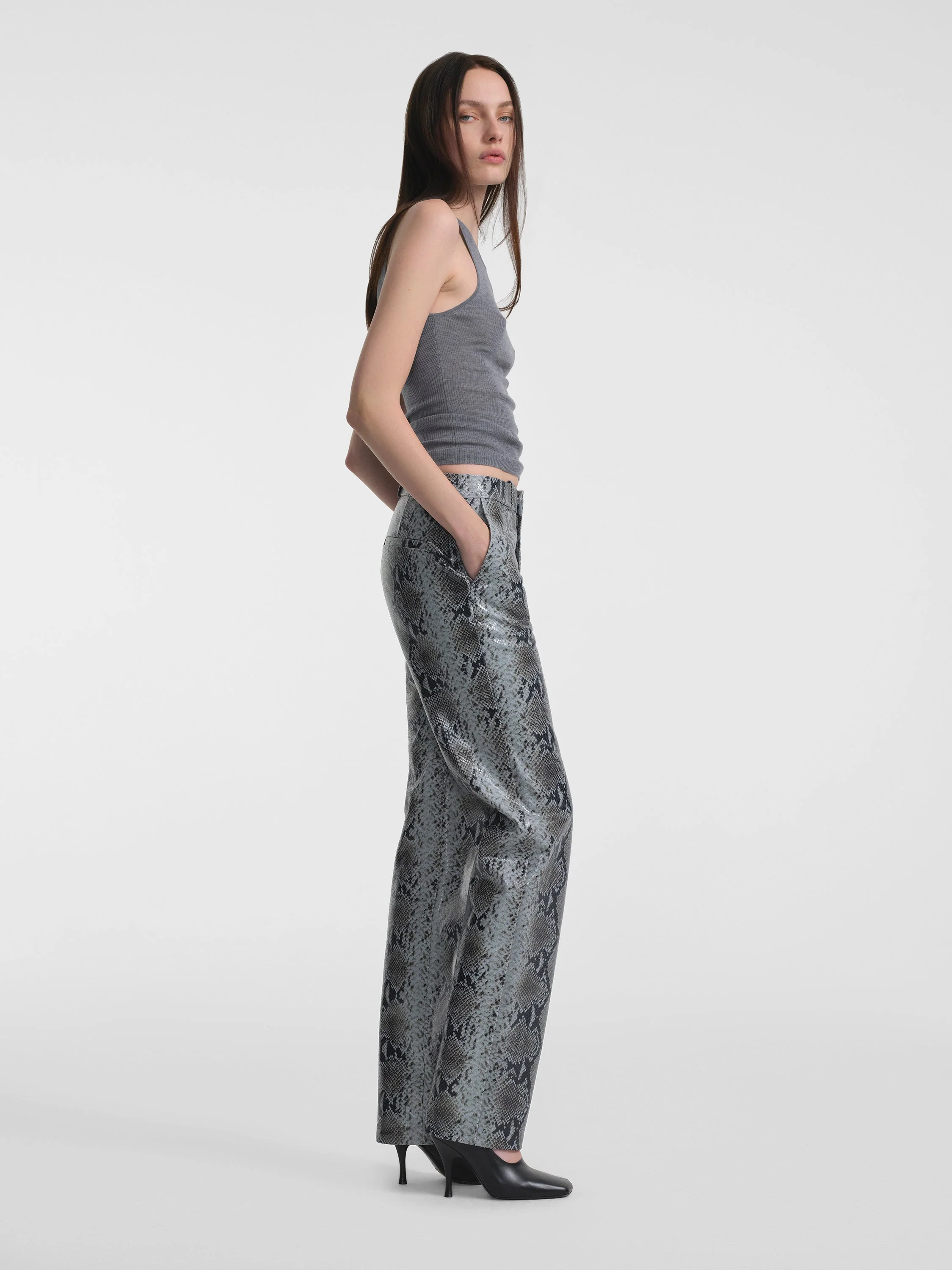 Aflalo - Lazare Trouser in Python Embossed Leather - Image 8
