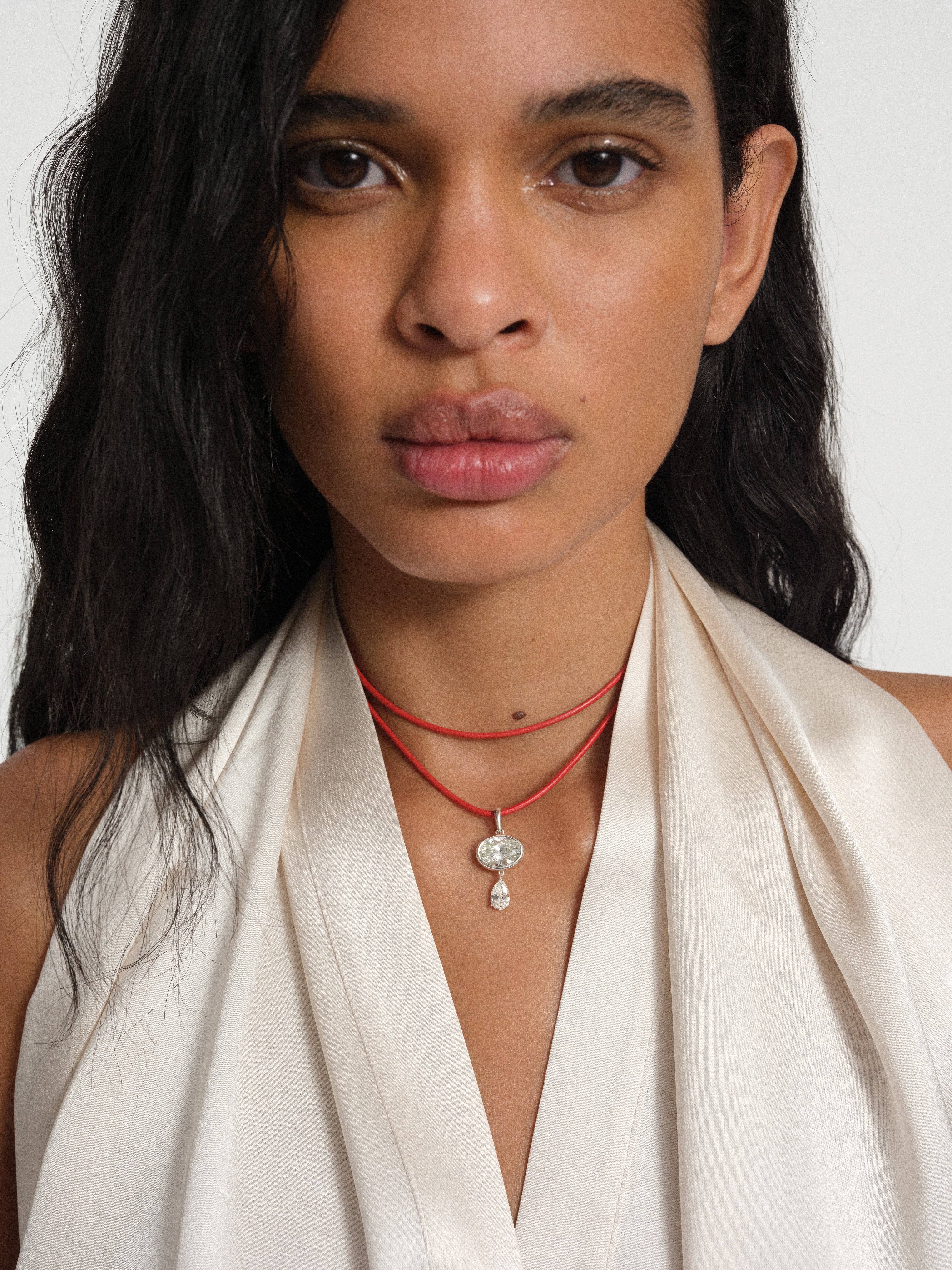 Aflalo - Lone Diamond Pendant Necklace