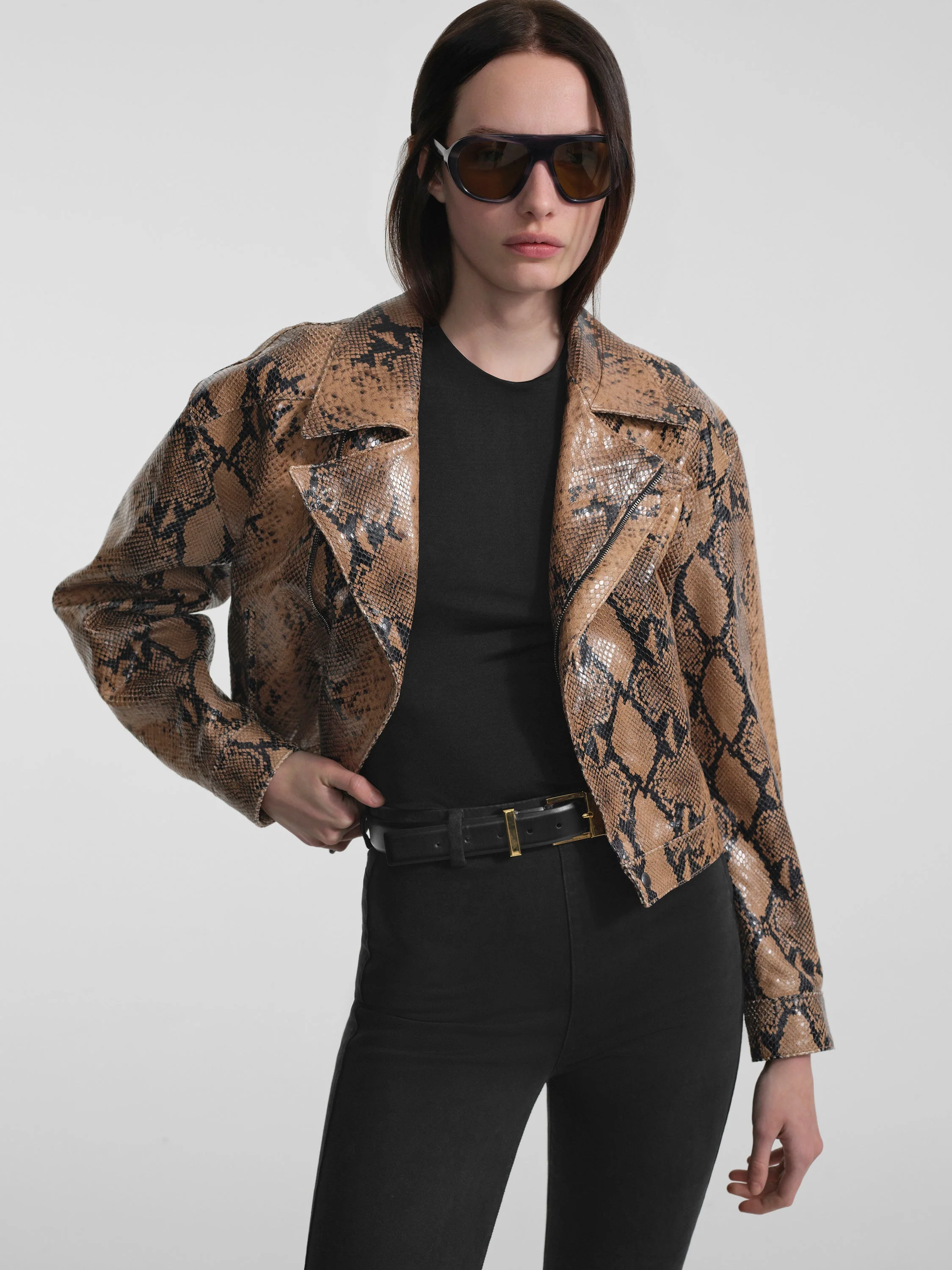Aflalo - Mentra Jacket in Python Embossed Leather - Image 3
