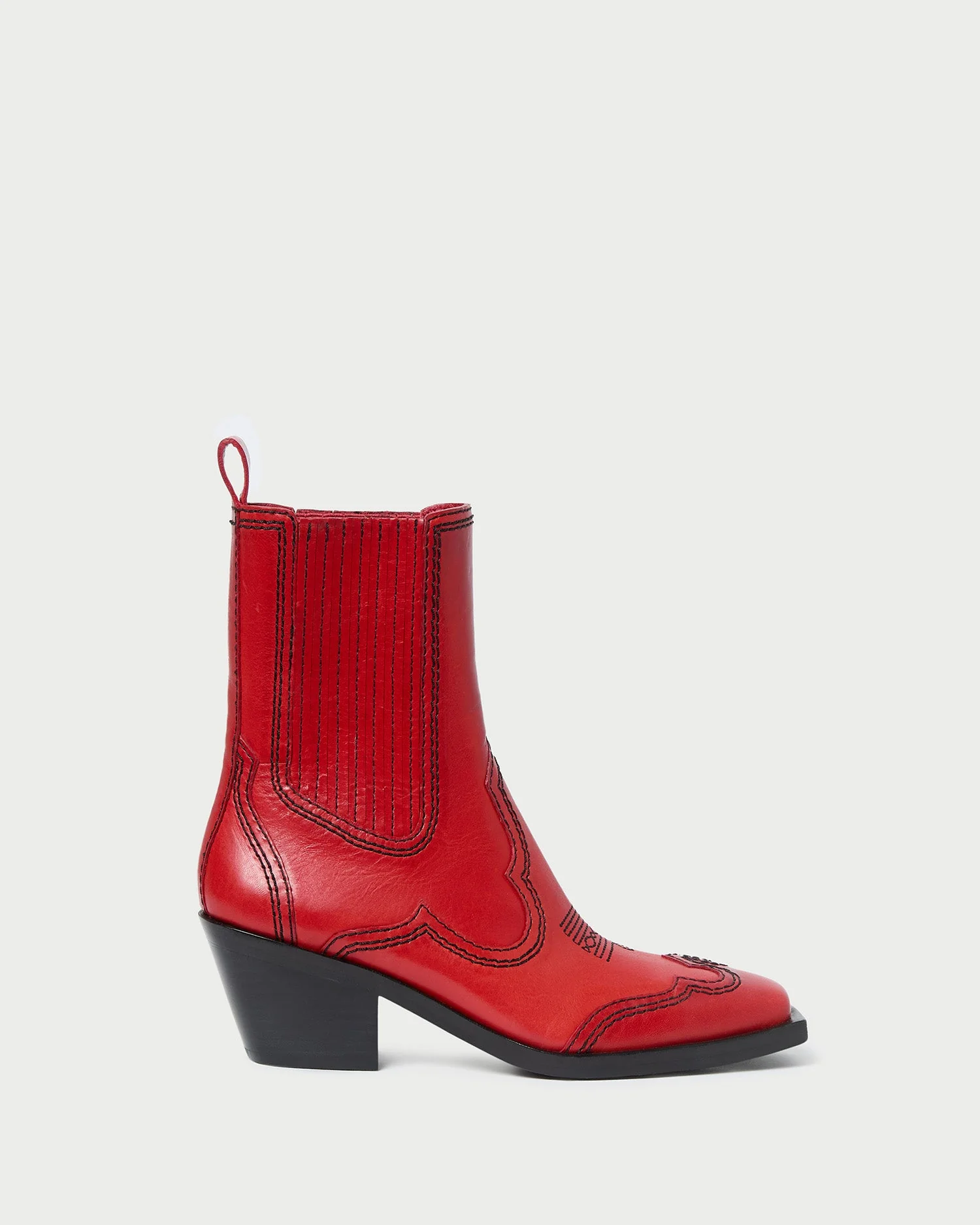 Loeffler Randall - Agnes Red Leather Western Boot