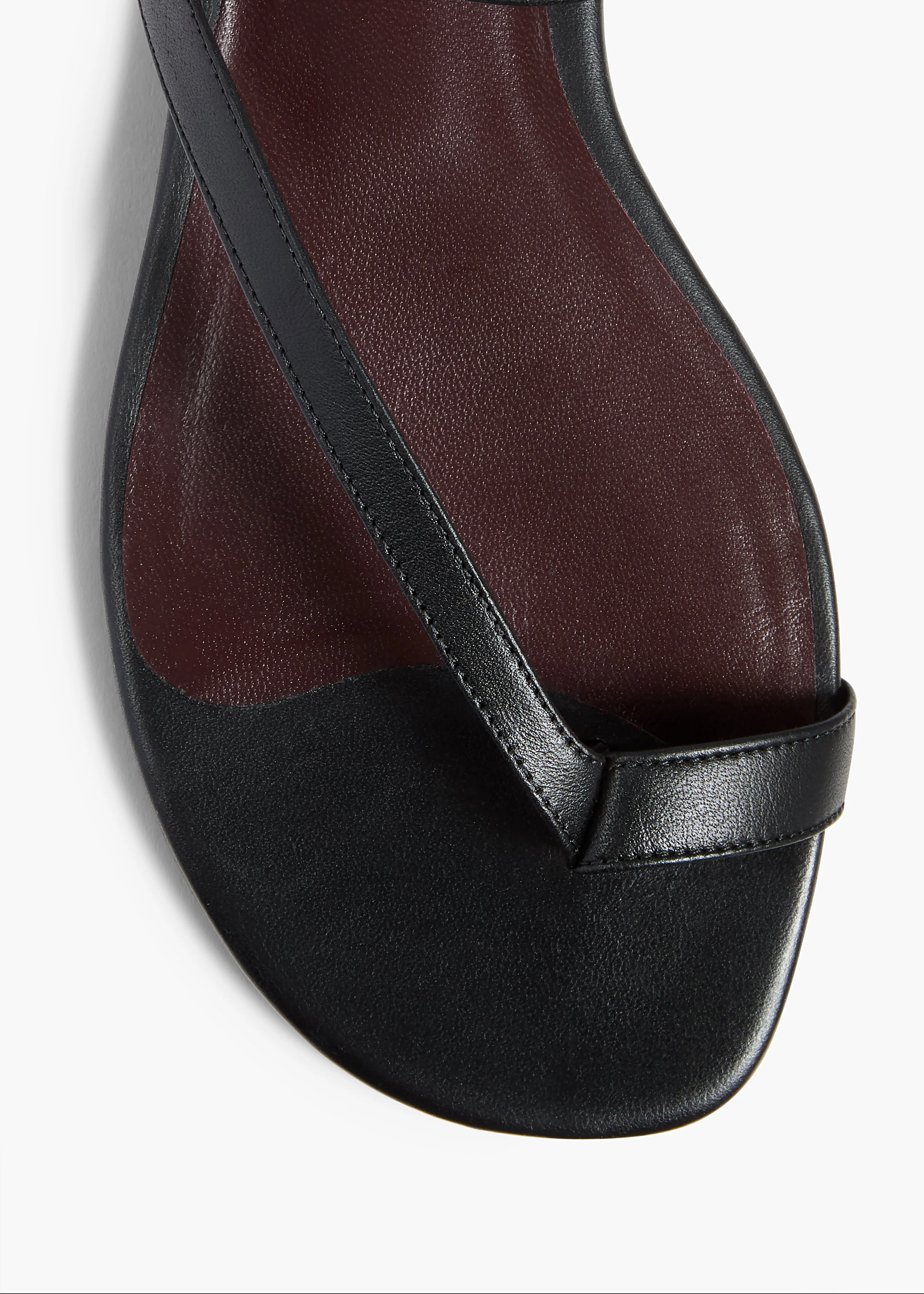 Khaite - Aimee Kitten Heel Sandal in Black Leather - Image 3