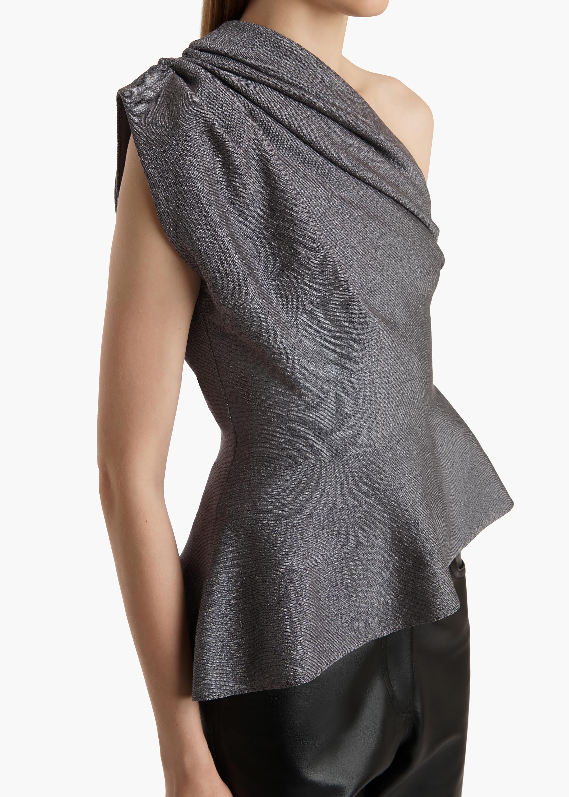 Khaite - Aimee Top in Gunmetal - Image 12