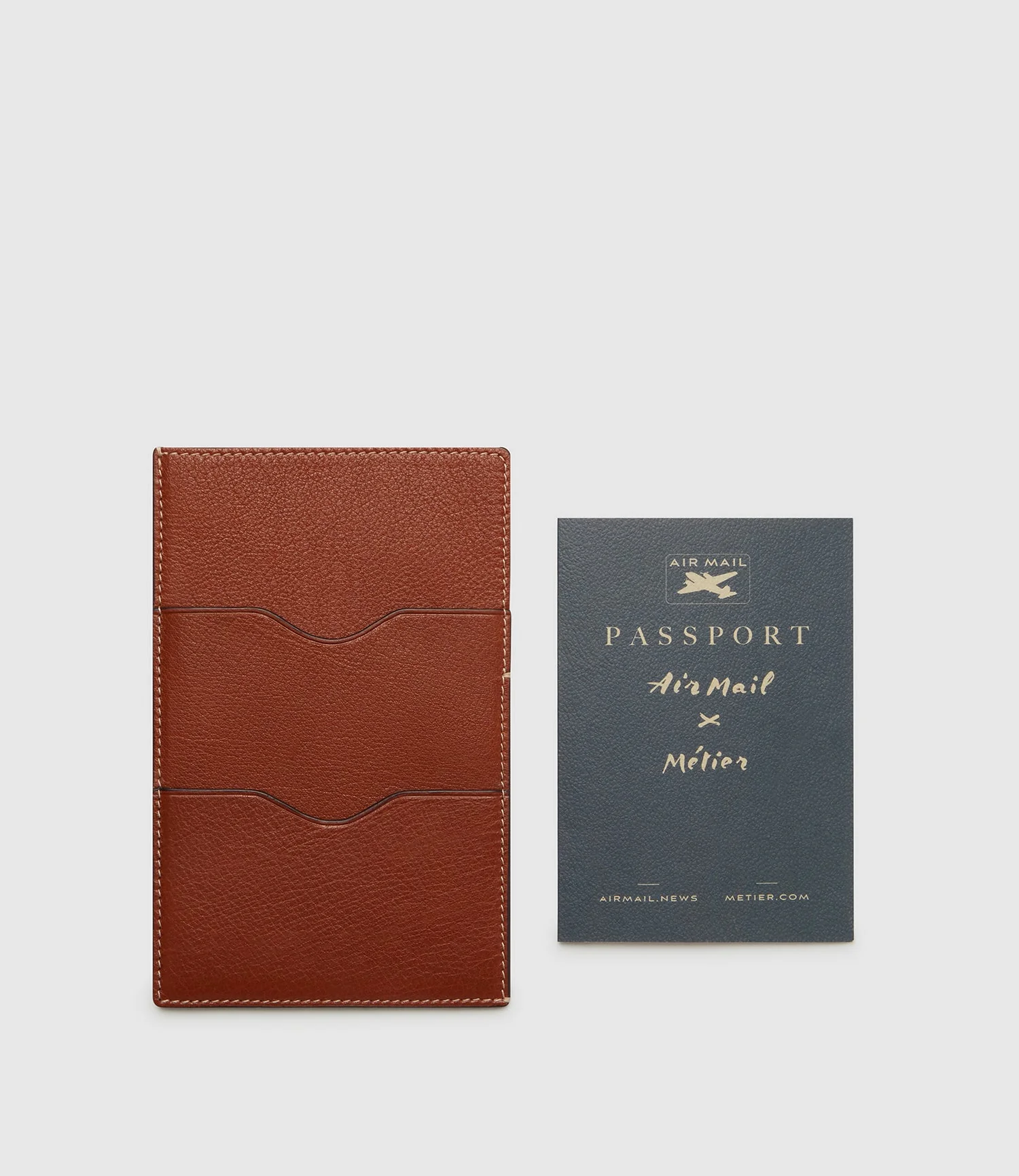 Metier - Air Mail x Métier Thin Travel Wallet Buffalo Cognac - Image 2