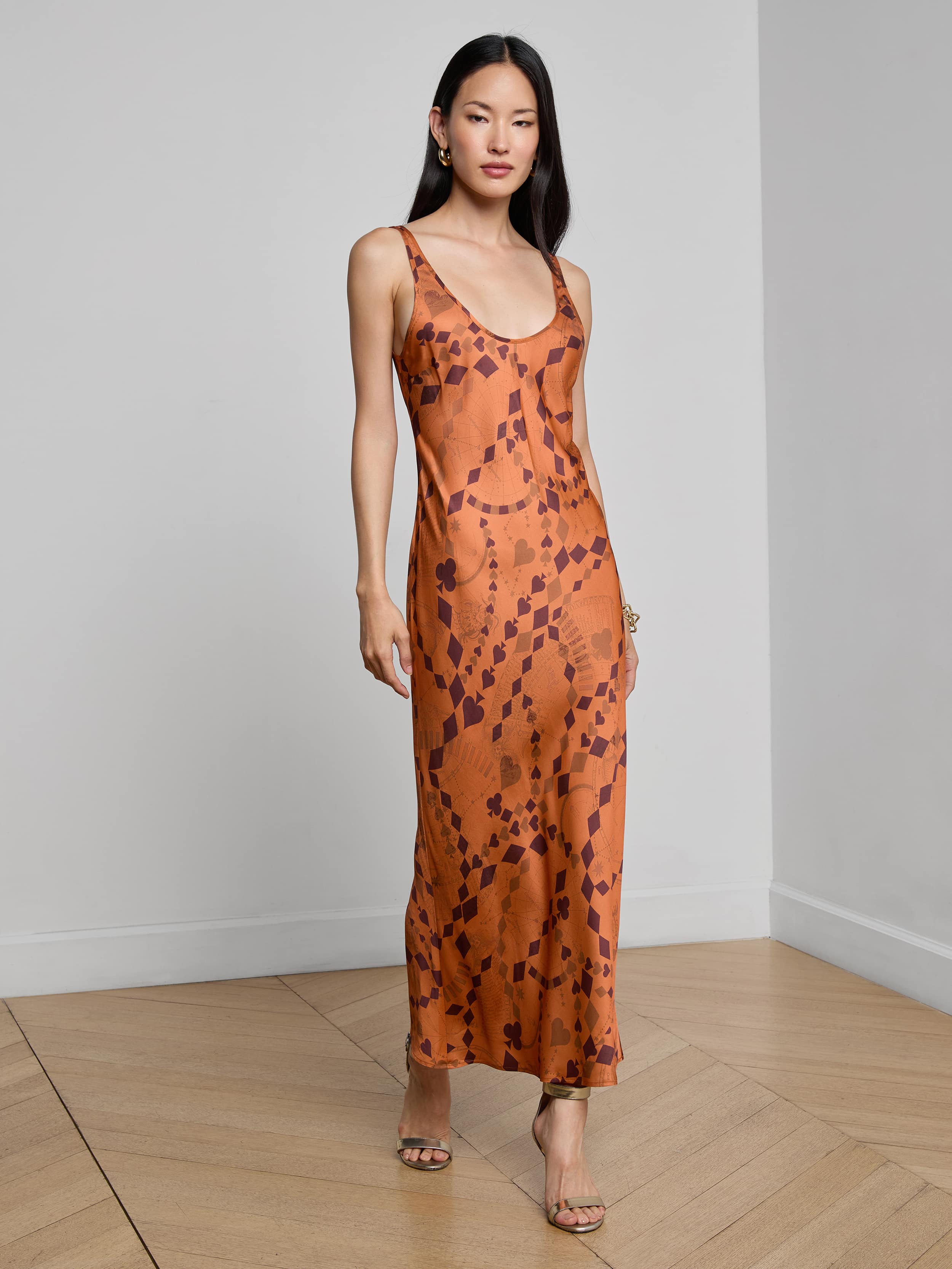 L'AGENCE - Akiya Satin Maxi Dress