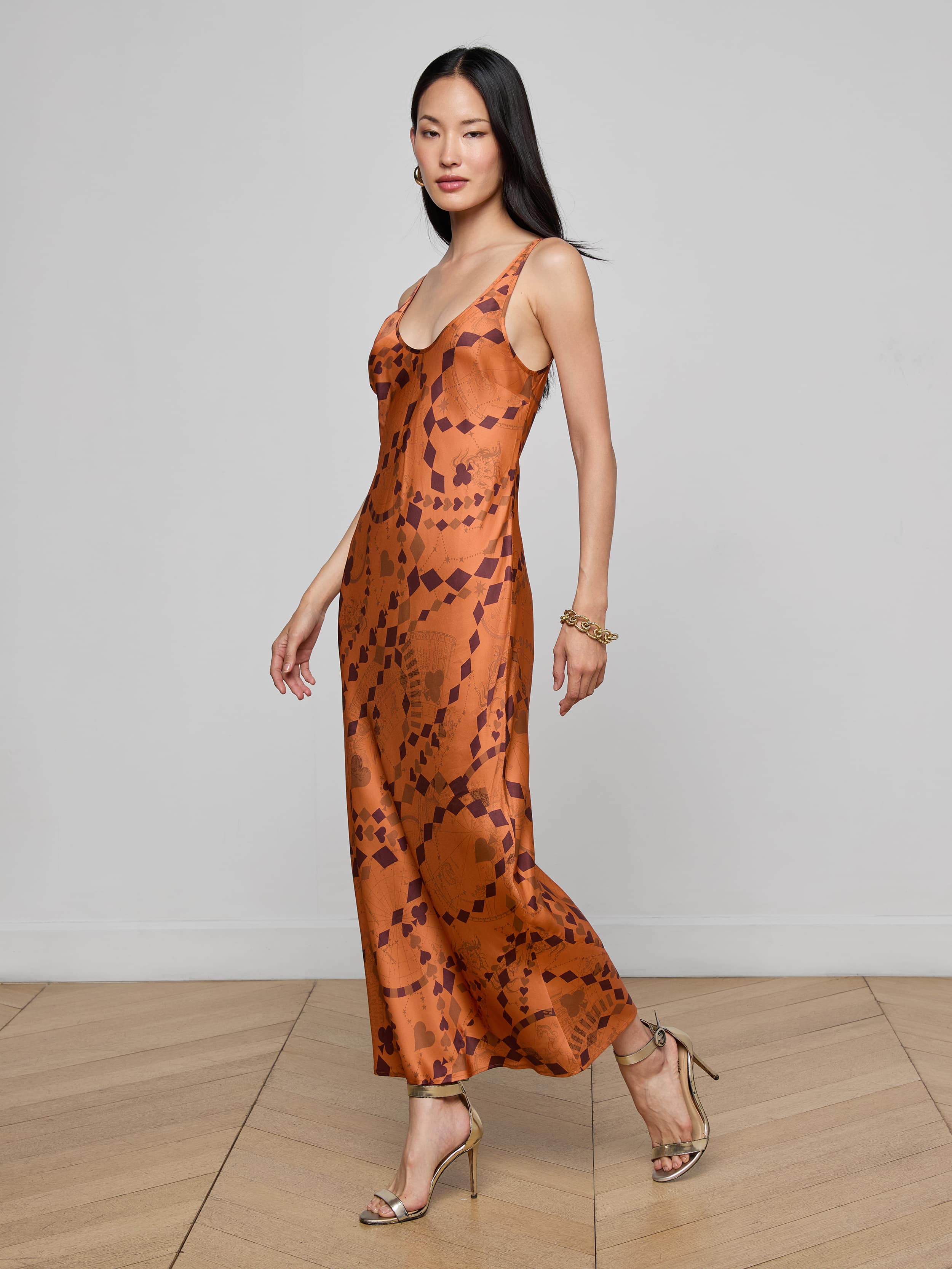 L'AGENCE - Akiya Satin Maxi Dress - Image 2