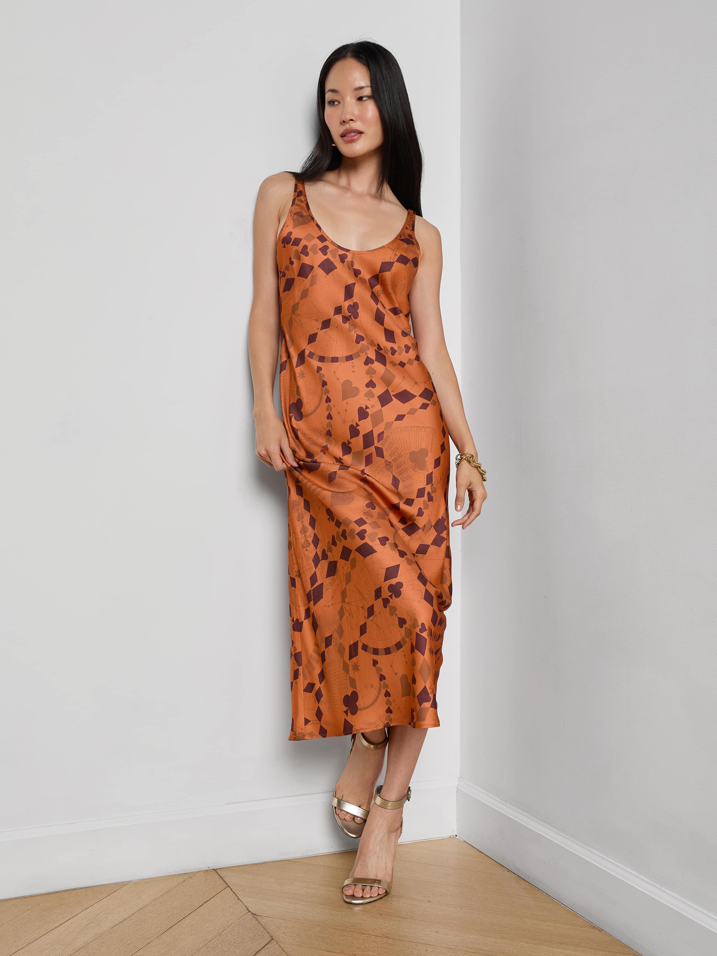 L'AGENCE - Akiya Satin Maxi Dress - Image 4