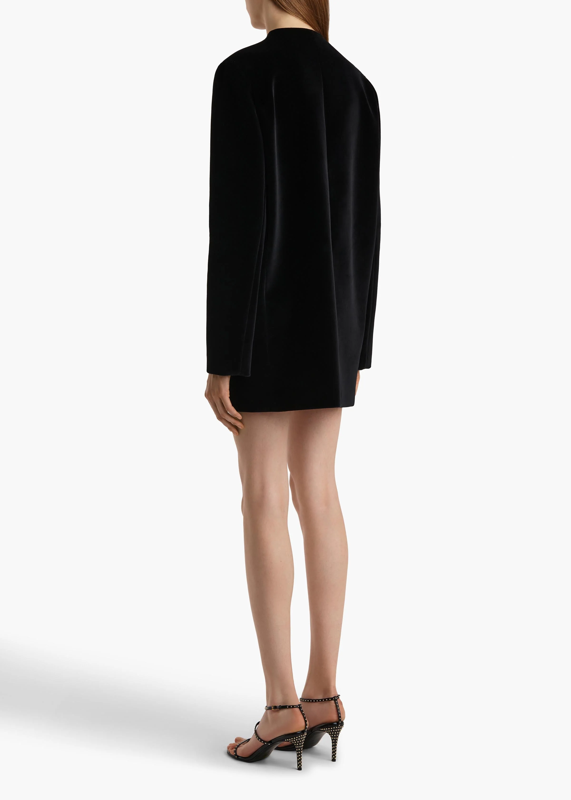 Khaite - Aleena Dress in Black Velvet - Image 11