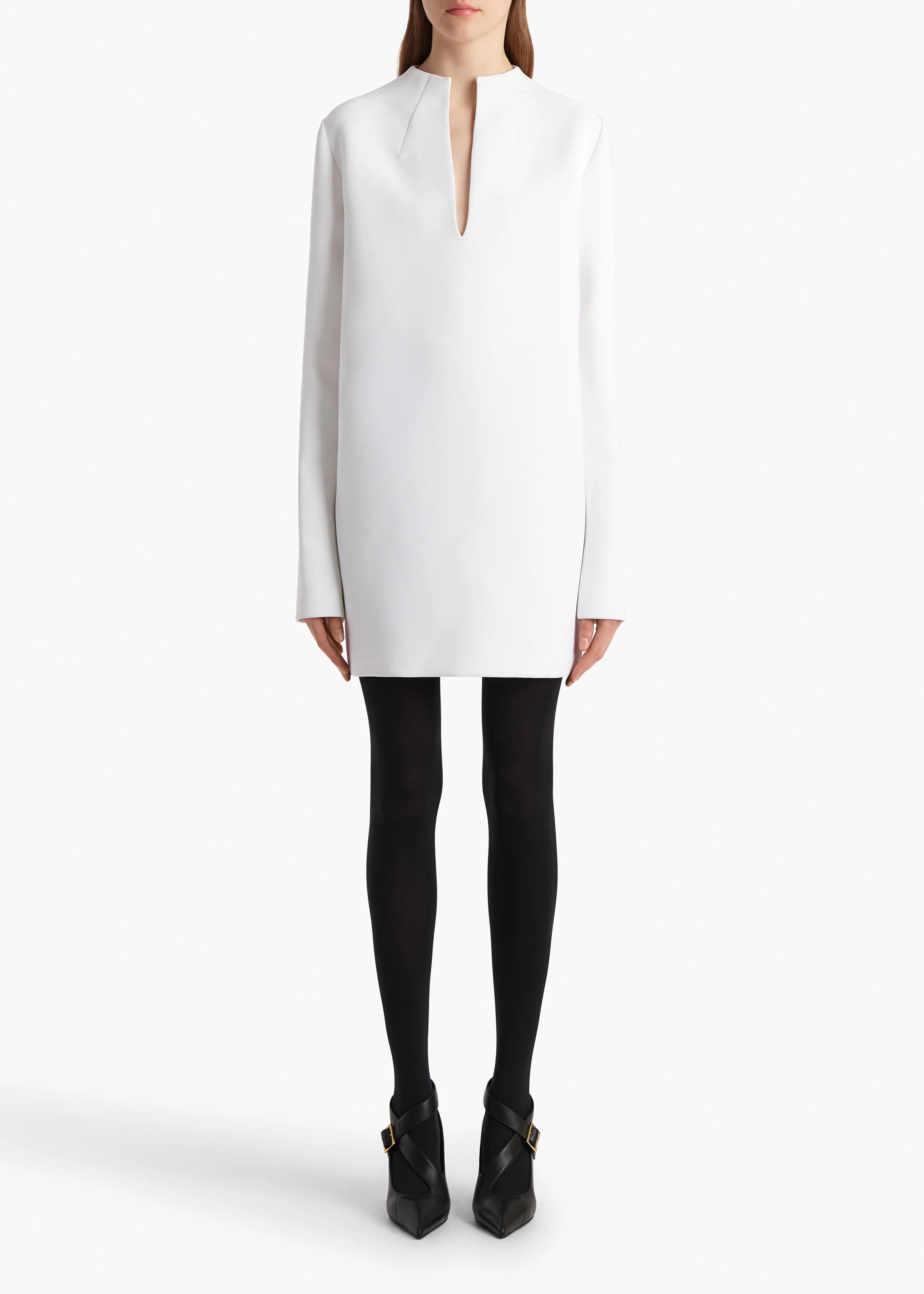 Khaite - Aleena Dress in Chalk - Image 3