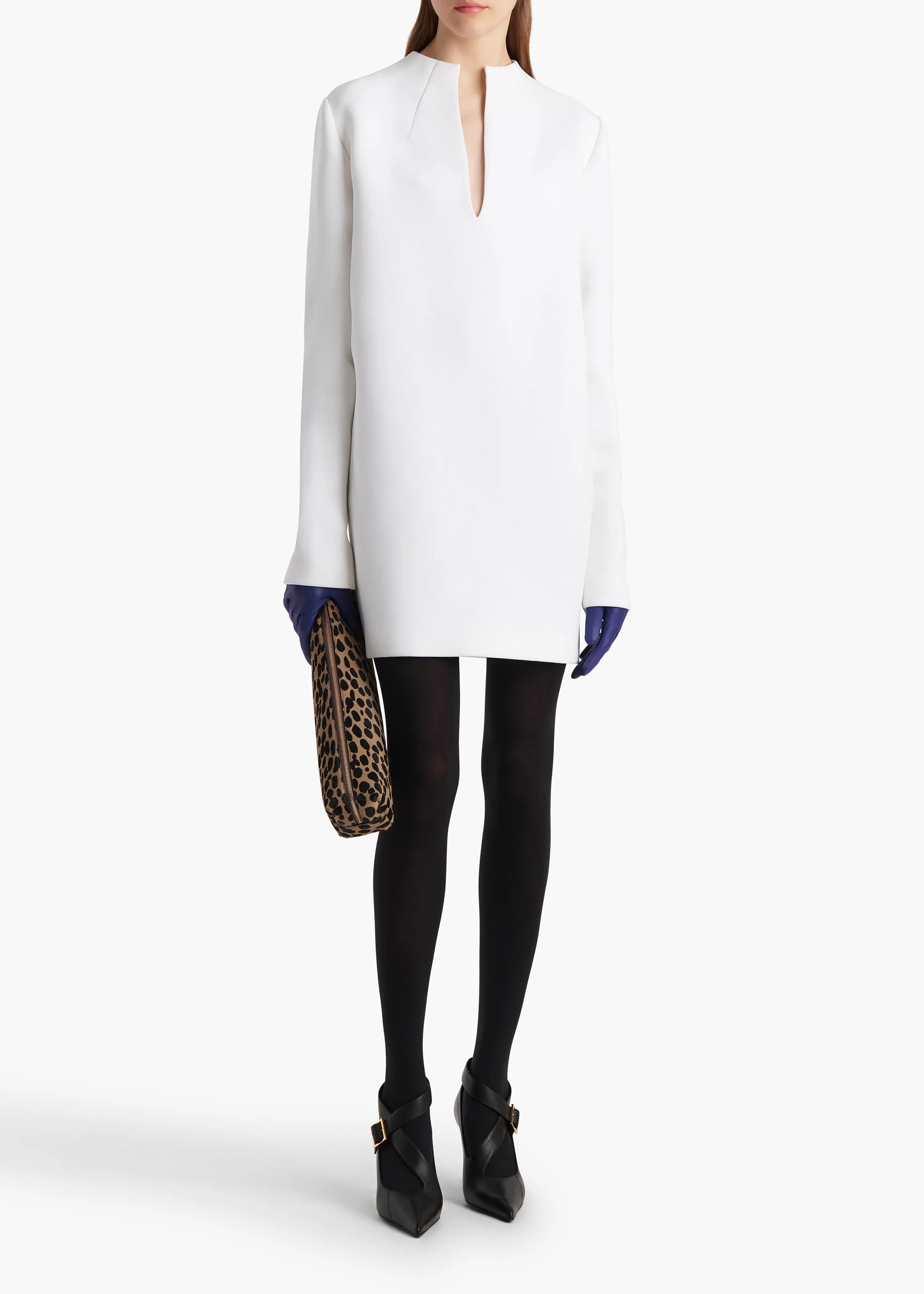 Khaite - Aleena Dress in Chalk - Image 9