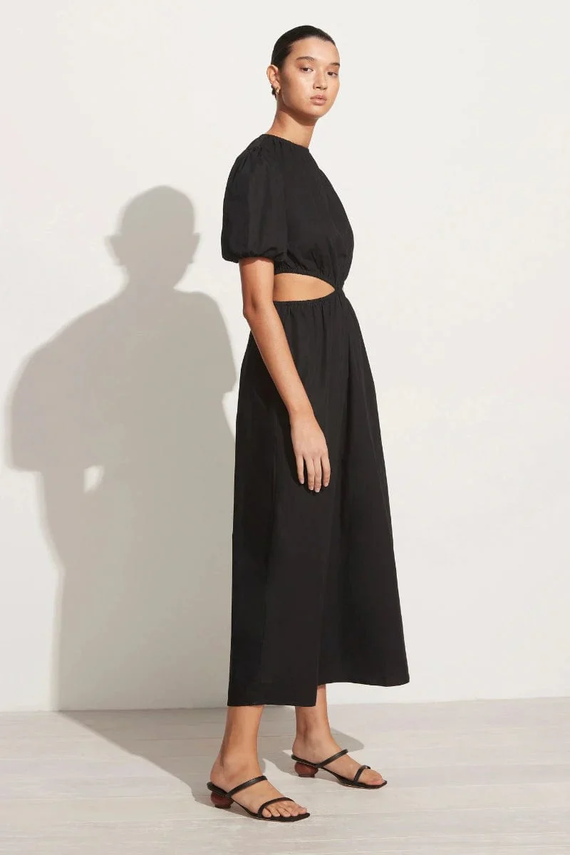 Faithfull - Alessandria Midi Dress Plain Black - Final Sale - Image 3