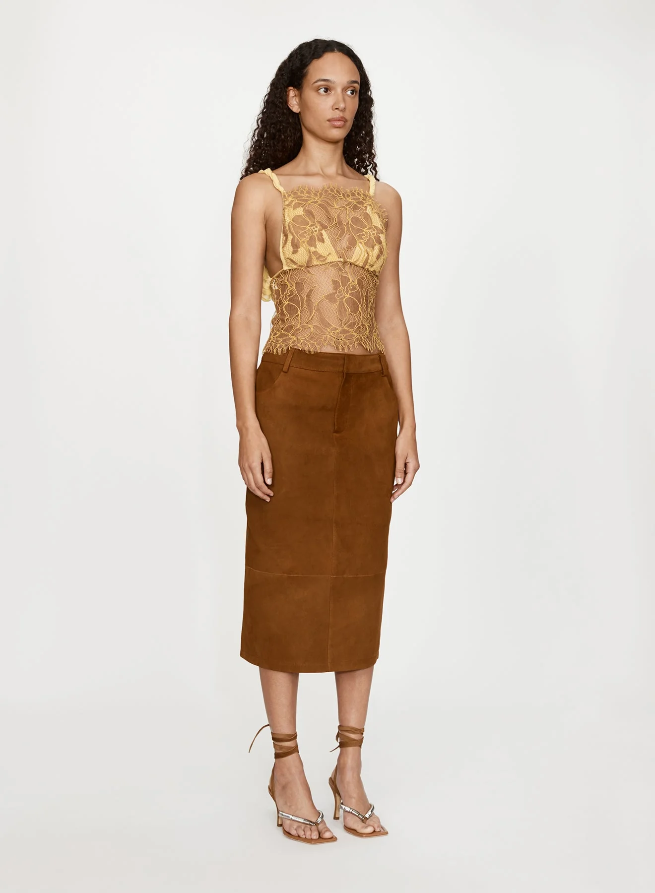 Christopher Esber - Aluna Lace Draped Top - Image 3