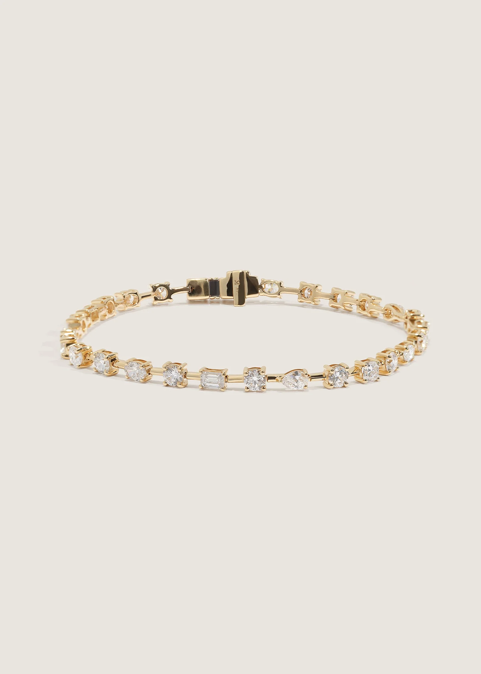 Kinn - Amara Fancy Shape Tennis Bracelet Yellow Gold