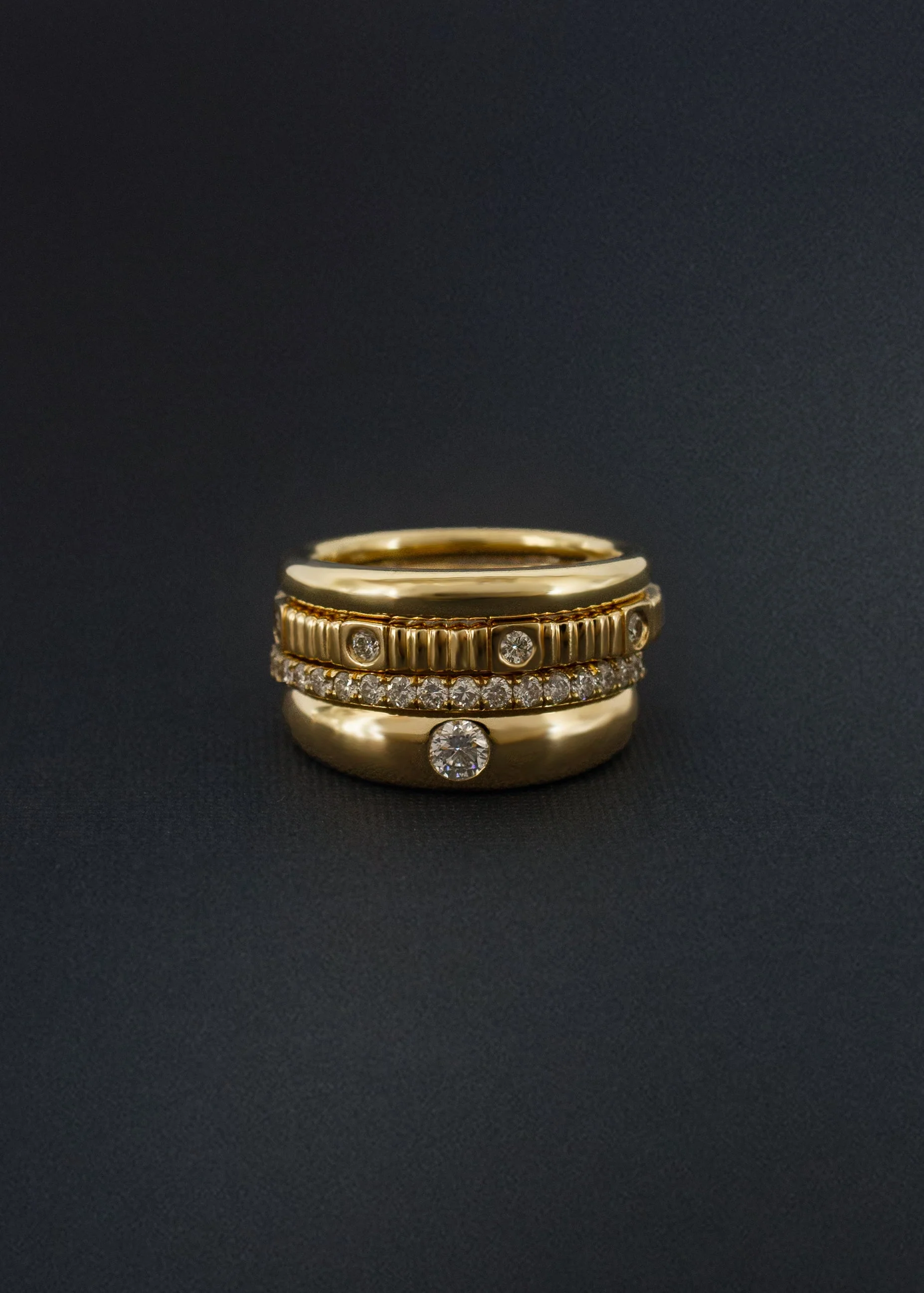 Kinn - Amelia Birthstone Dome Ring Blue Topaz - Image 5