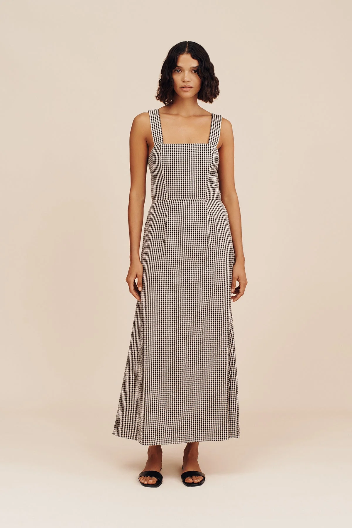 Posse - AMELIA SQUARE NECK DRESS - GINGHAM - Image 3