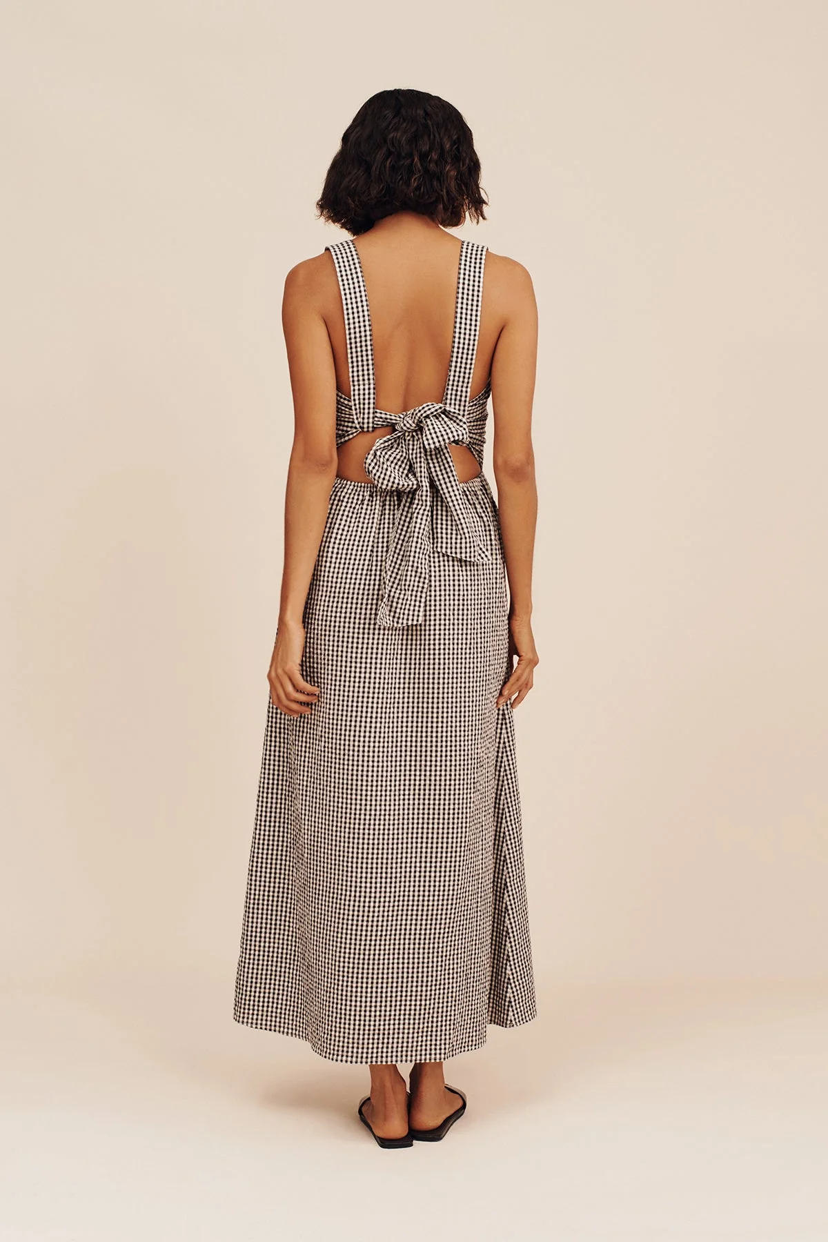 Posse - AMELIA SQUARE NECK DRESS - GINGHAM - Image 4