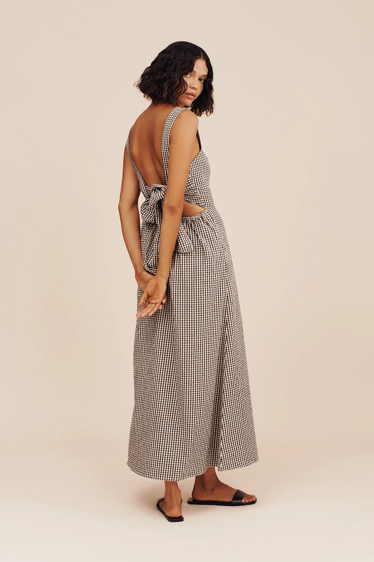 Posse - AMELIA SQUARE NECK DRESS - GINGHAM - Image 7