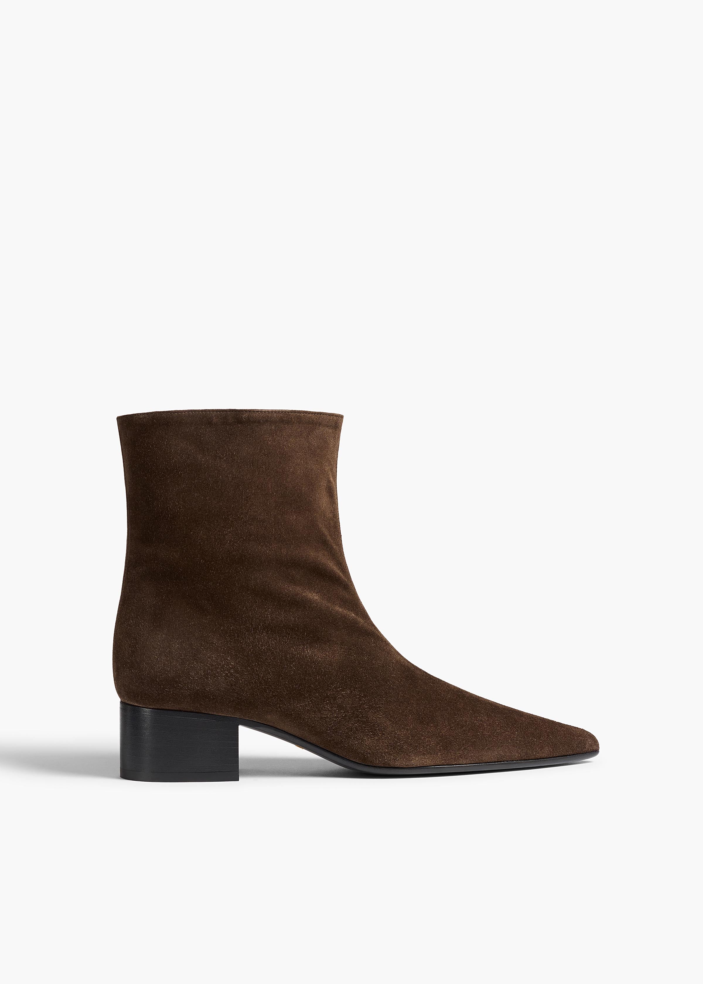 Khaite - Andee Ankle Boot in Ebano Suede
