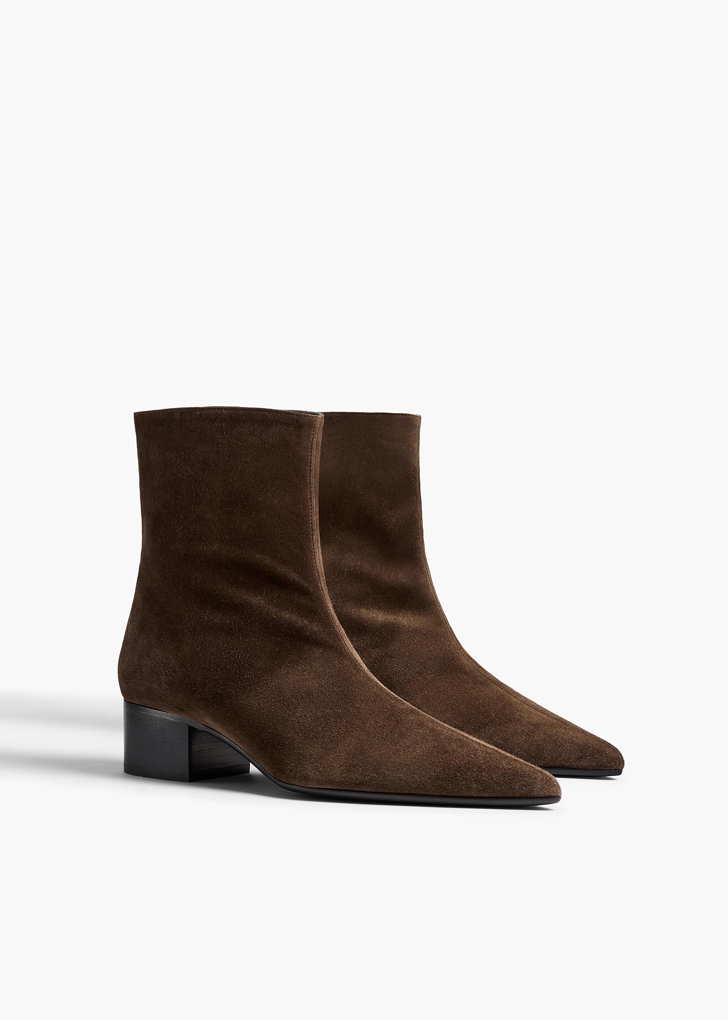 Khaite - Andee Ankle Boot in Ebano Suede - Image 8