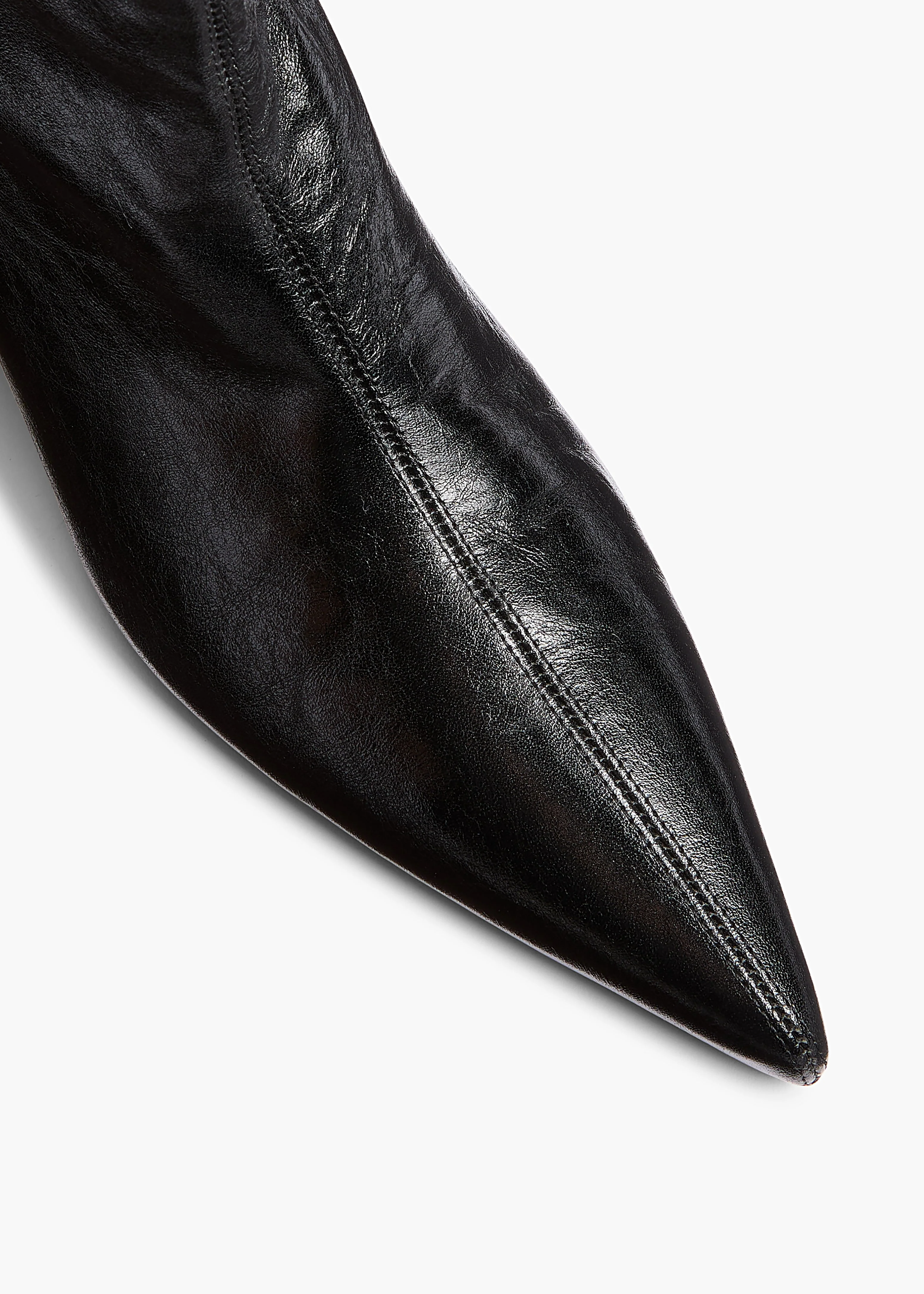 Khaite - Andee Knee - High Boot in Black Glazed Leather - Image 10