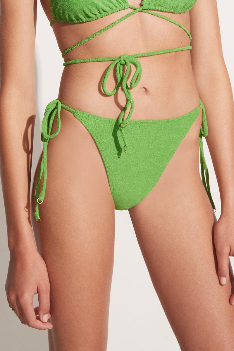 Faithfull - Andrea Bikini Bottoms Kiwifruit Towelling - Final Sale - Image 2