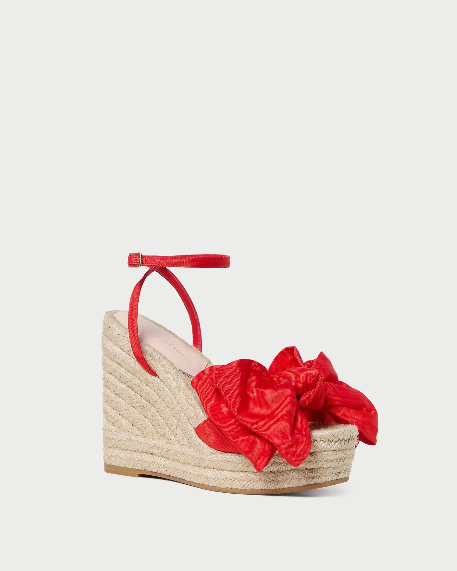 Loeffler Randall - Angelina Red Moiré Bow Wedge