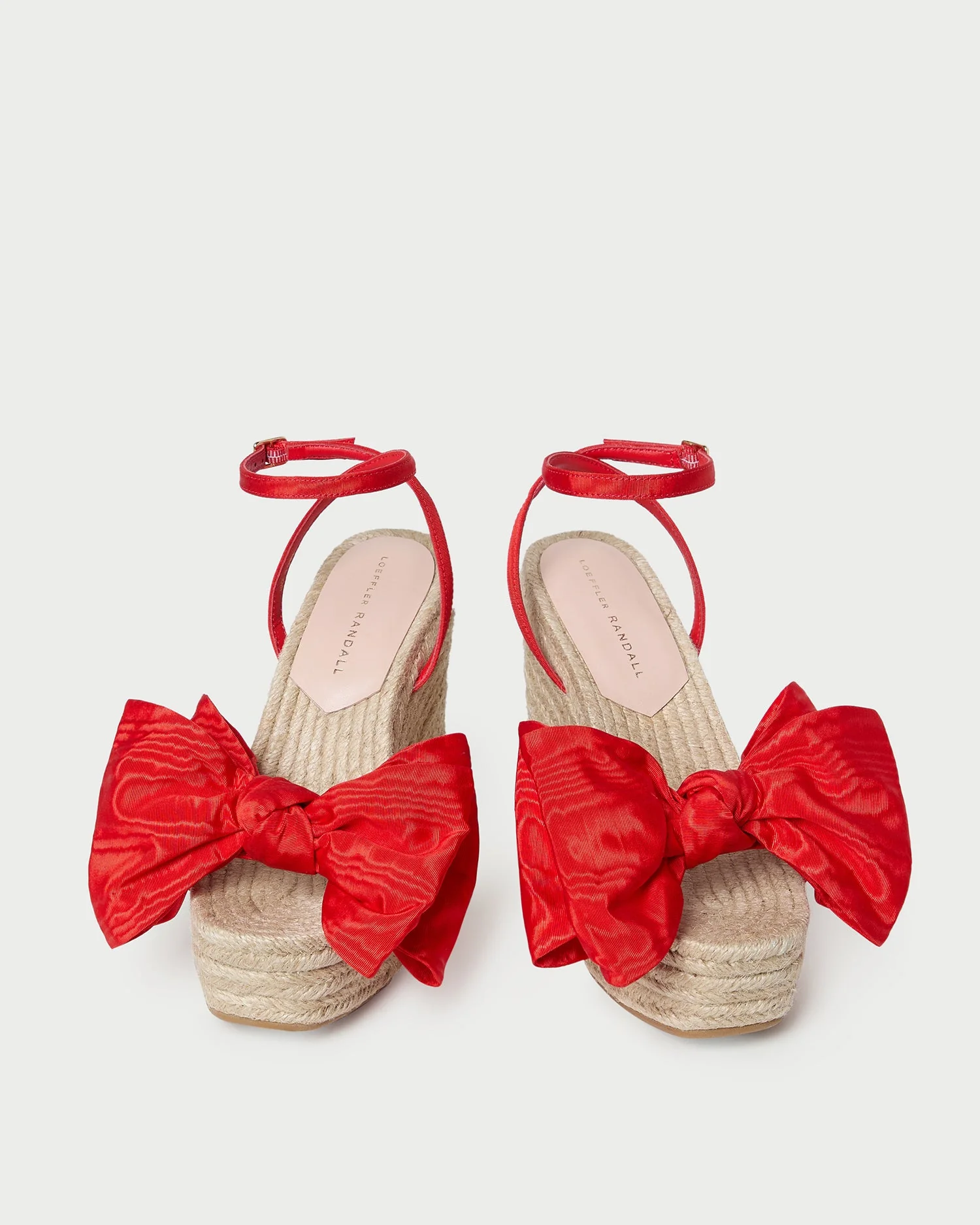 Loeffler Randall - Angelina Red Moiré Bow Wedge - Image 3