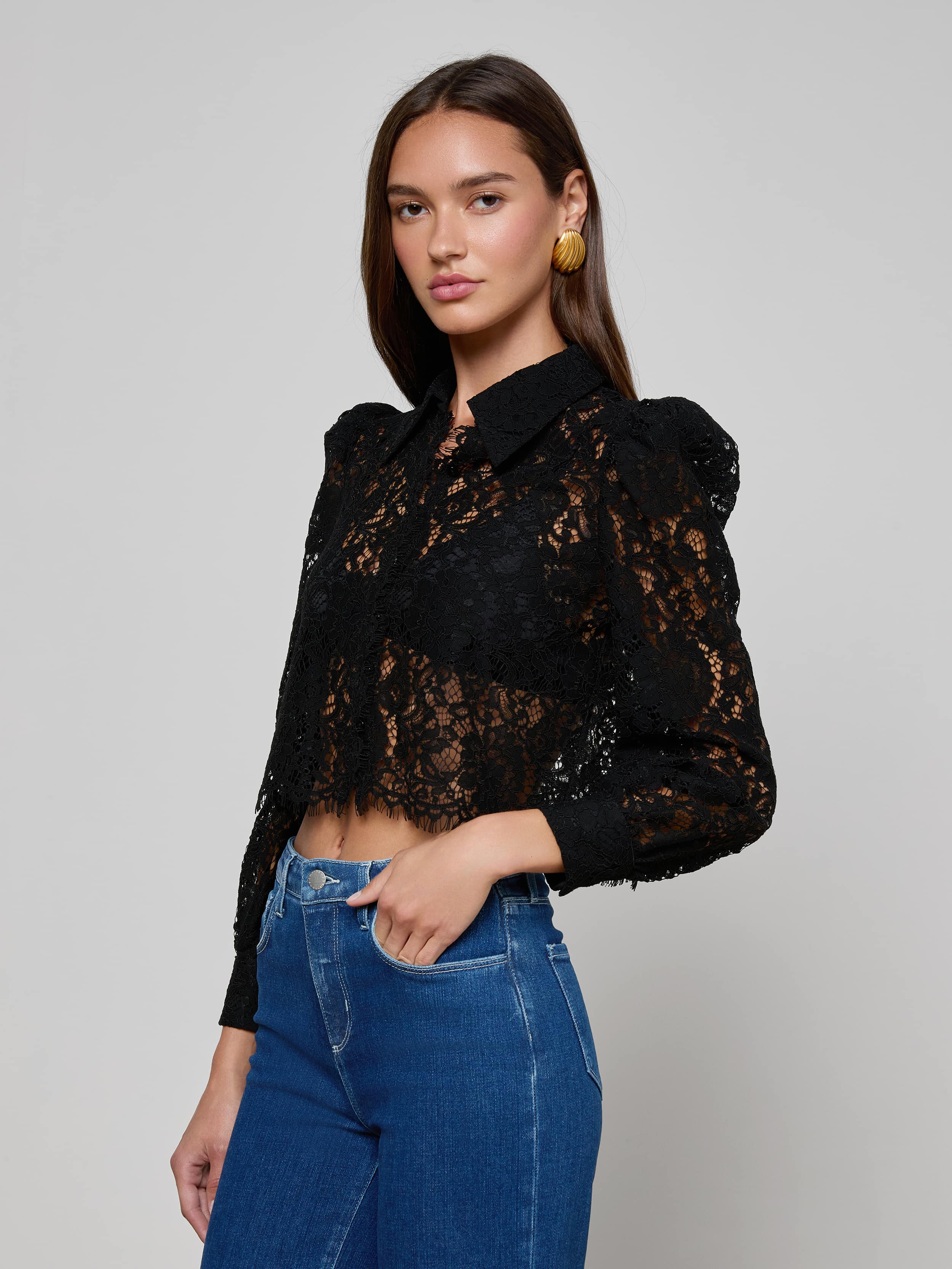 L'AGENCE - Anita Lace Blouse - Image 8